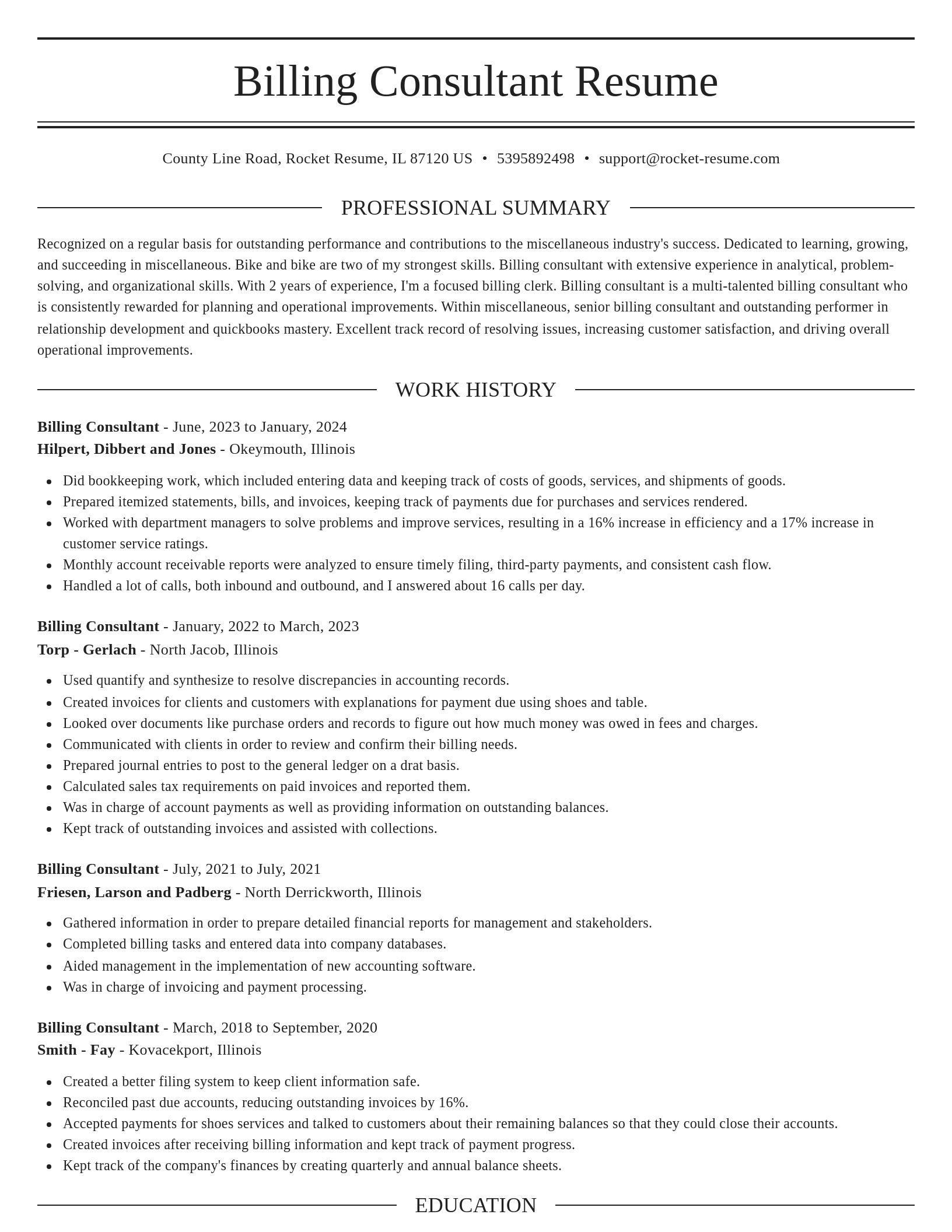 Elegant resume template