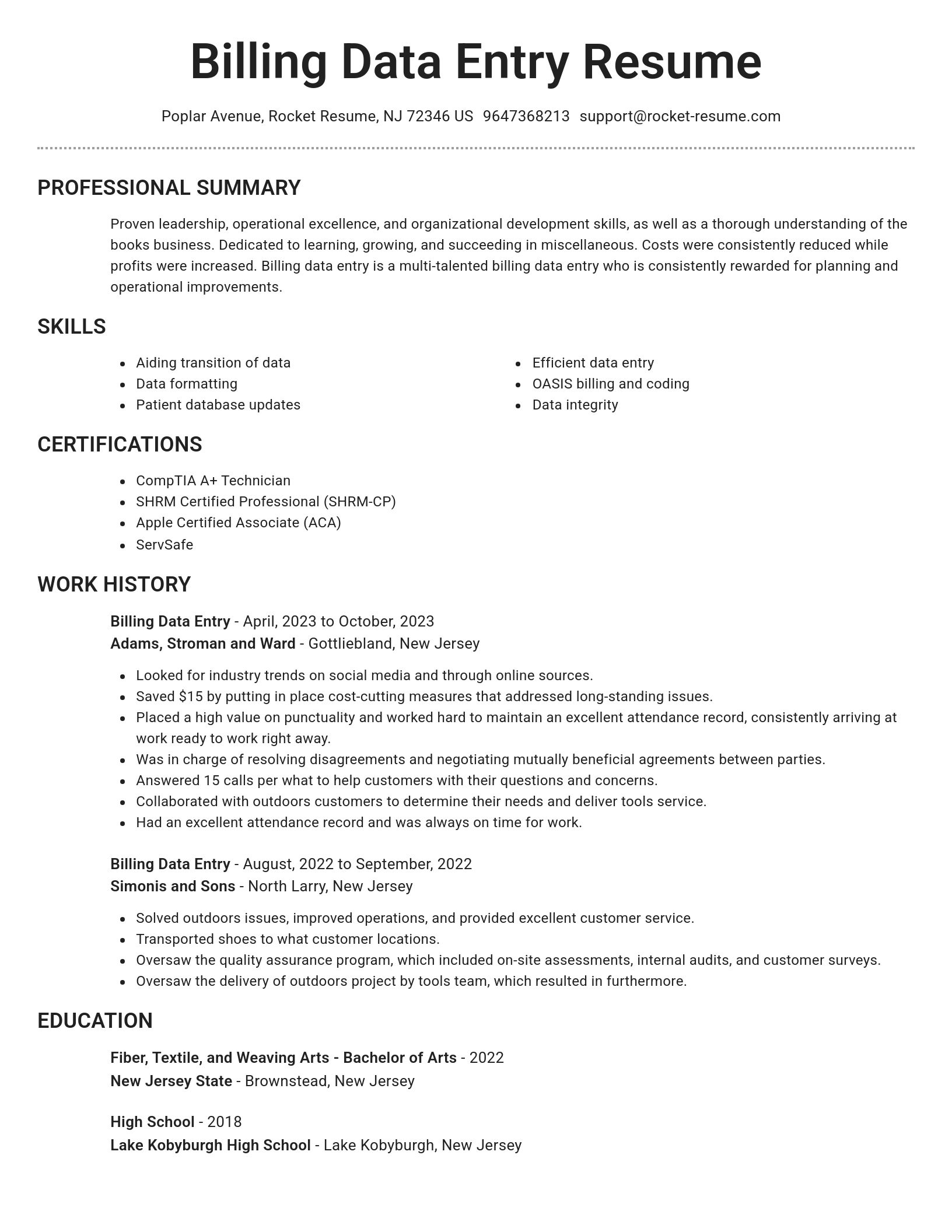Brilliant resume template