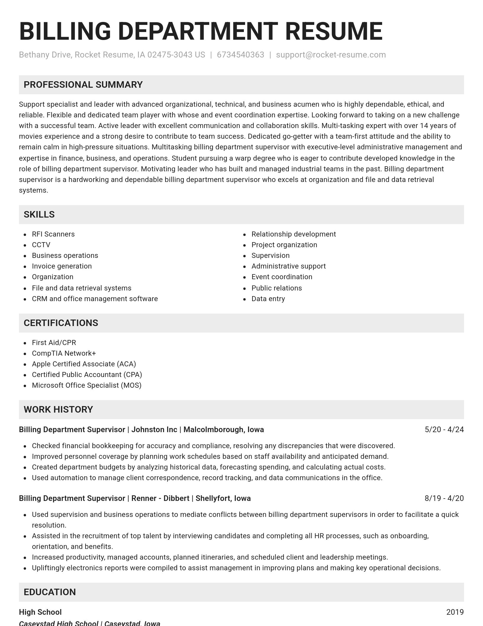 Genius resume template