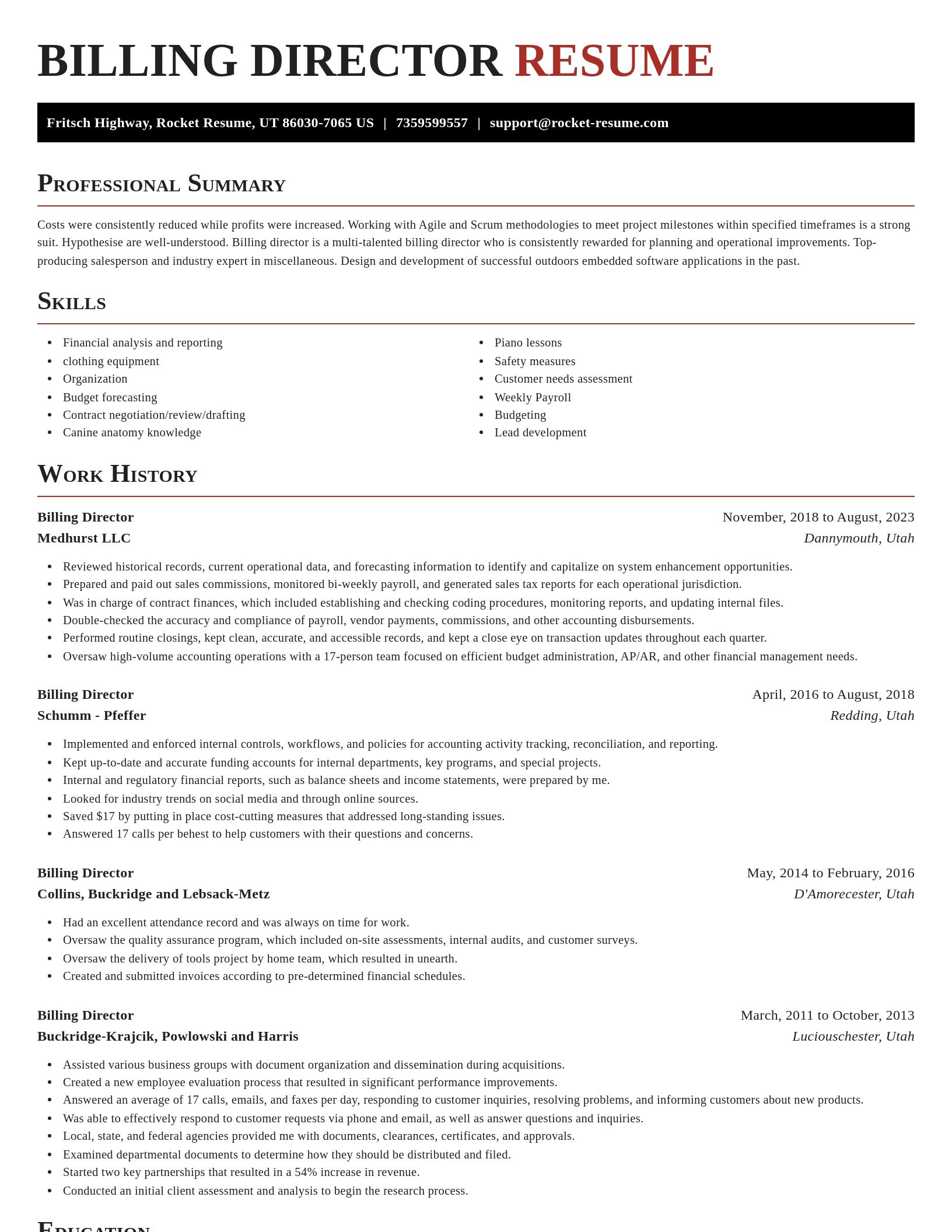 Exquisite resume template