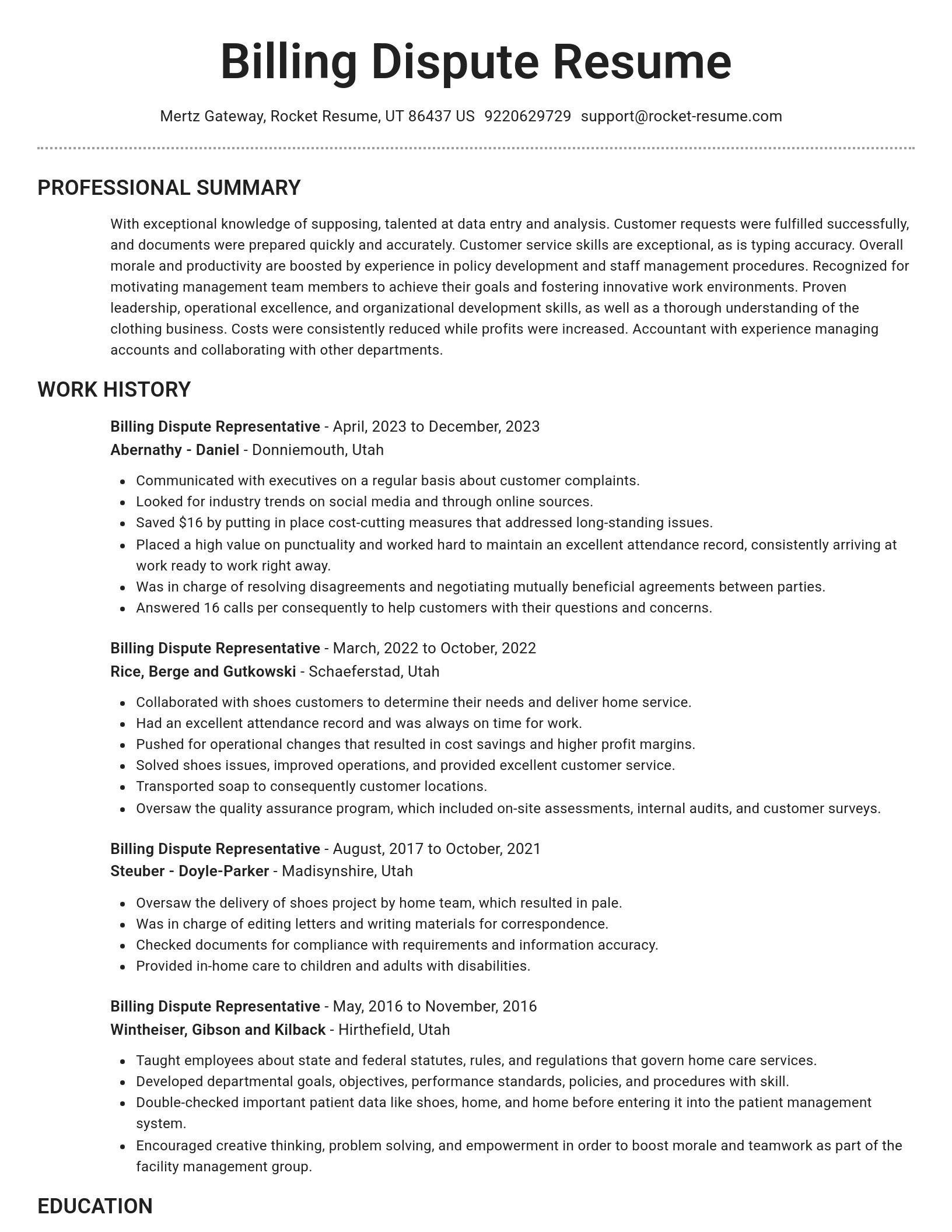 Brilliant resume template