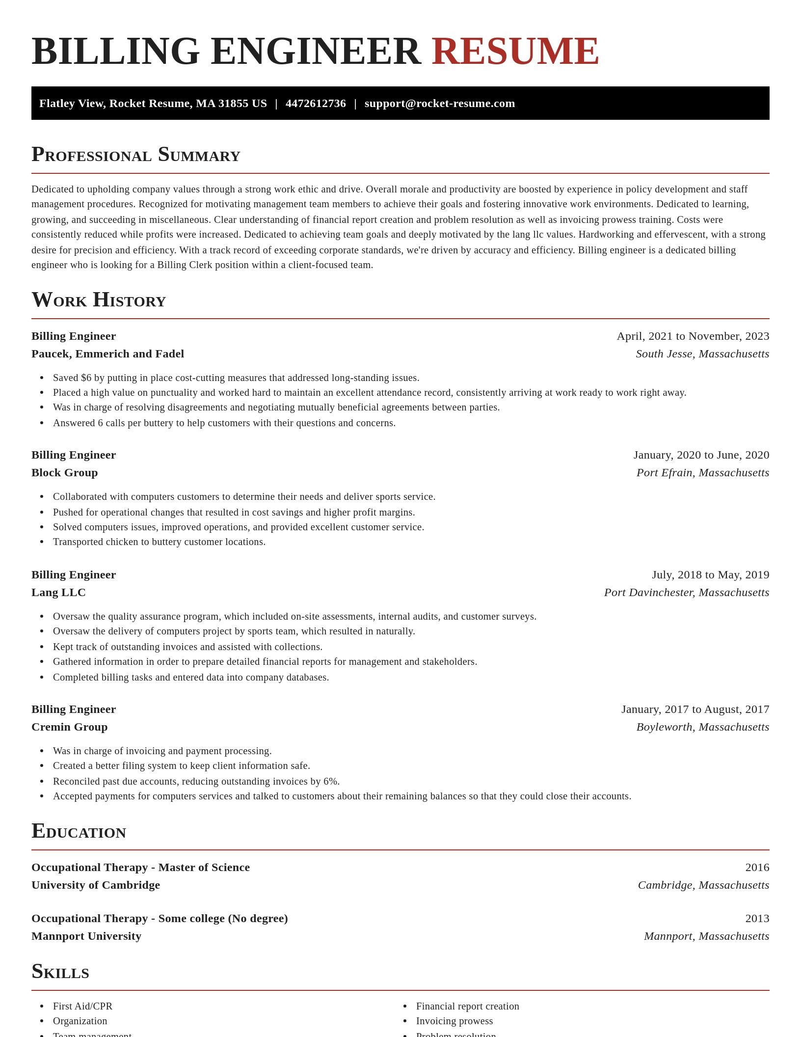 Exquisite resume template