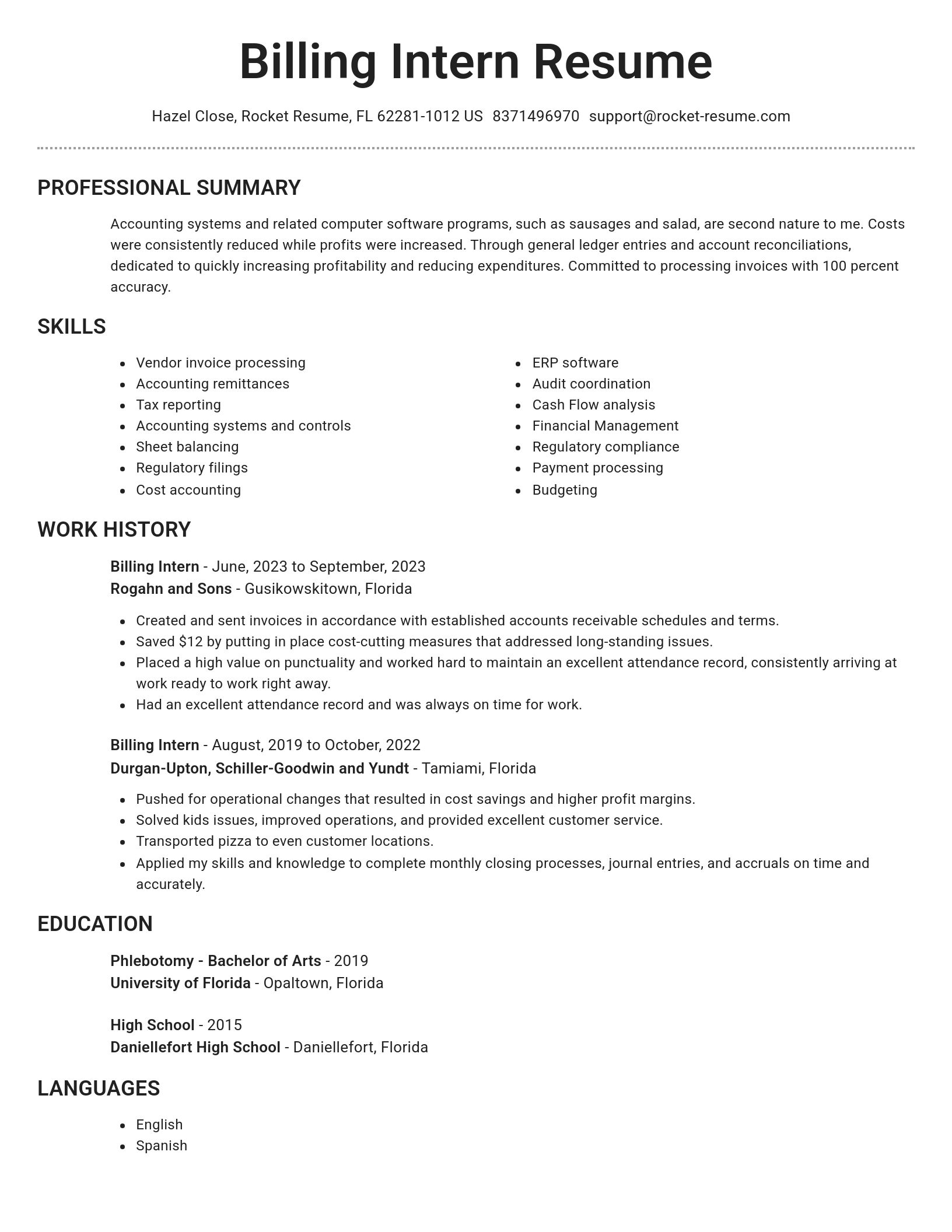 Brilliant resume template