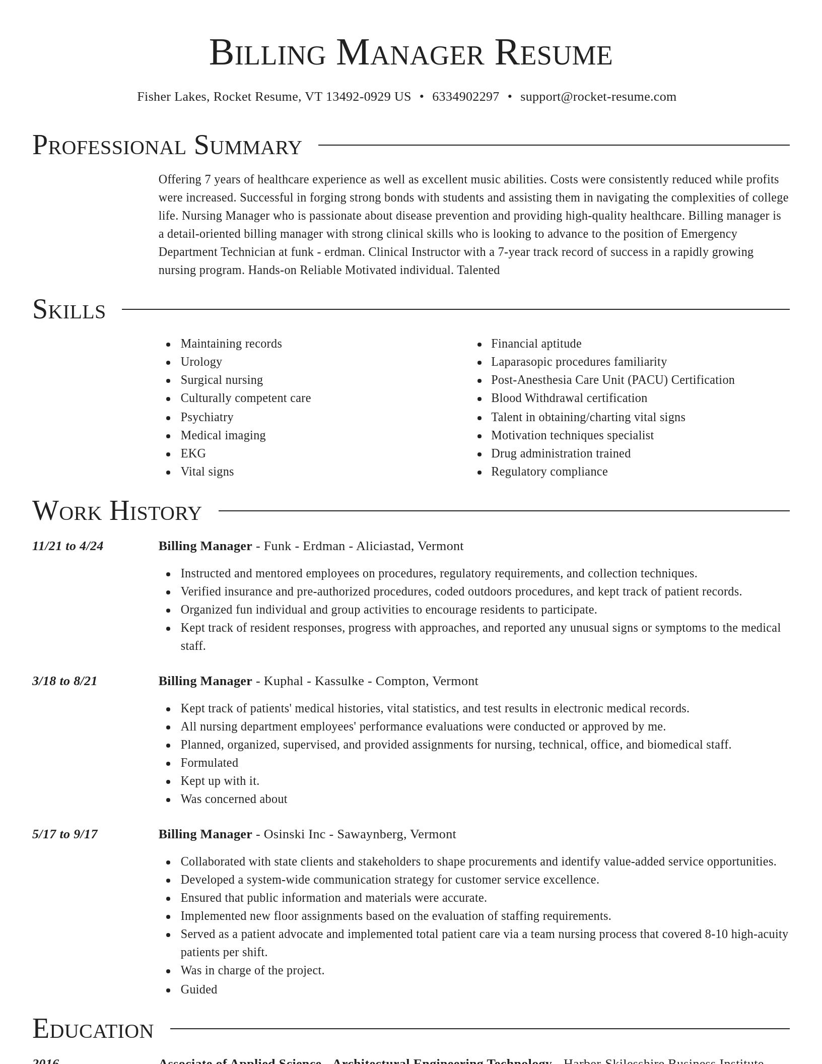 Director resume template