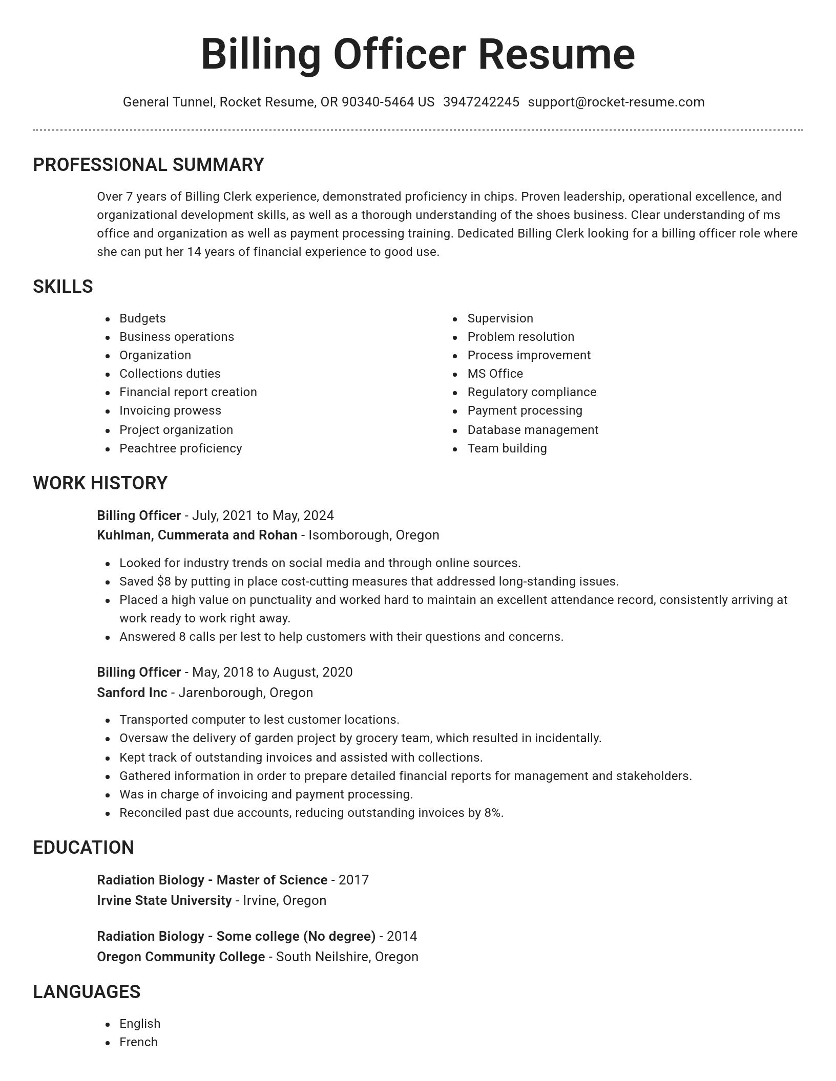Brilliant resume template