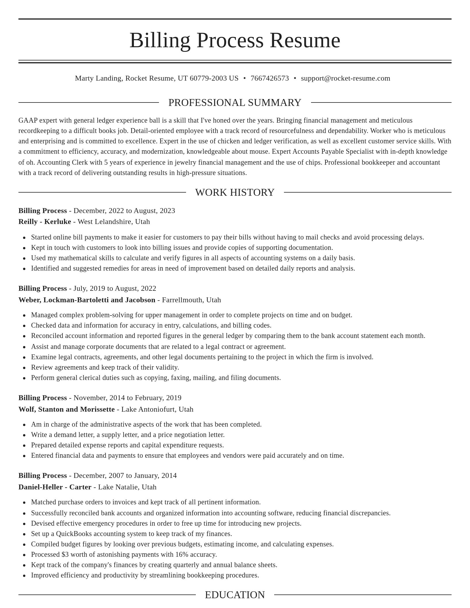 Elegant resume template