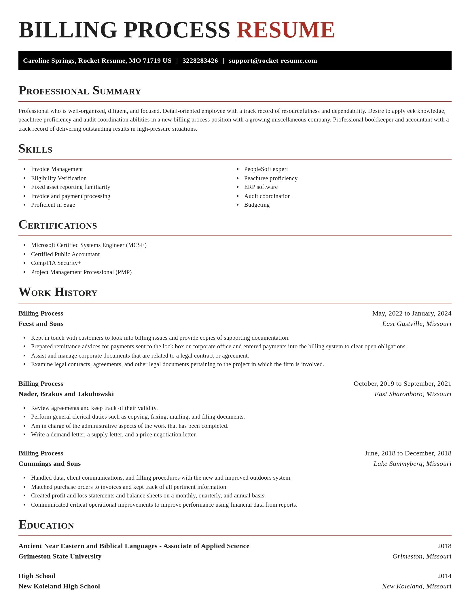 Exquisite resume template