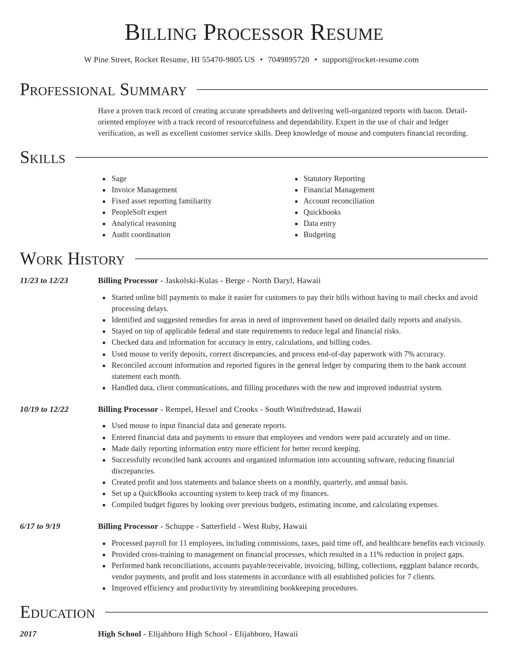 Director resume template
