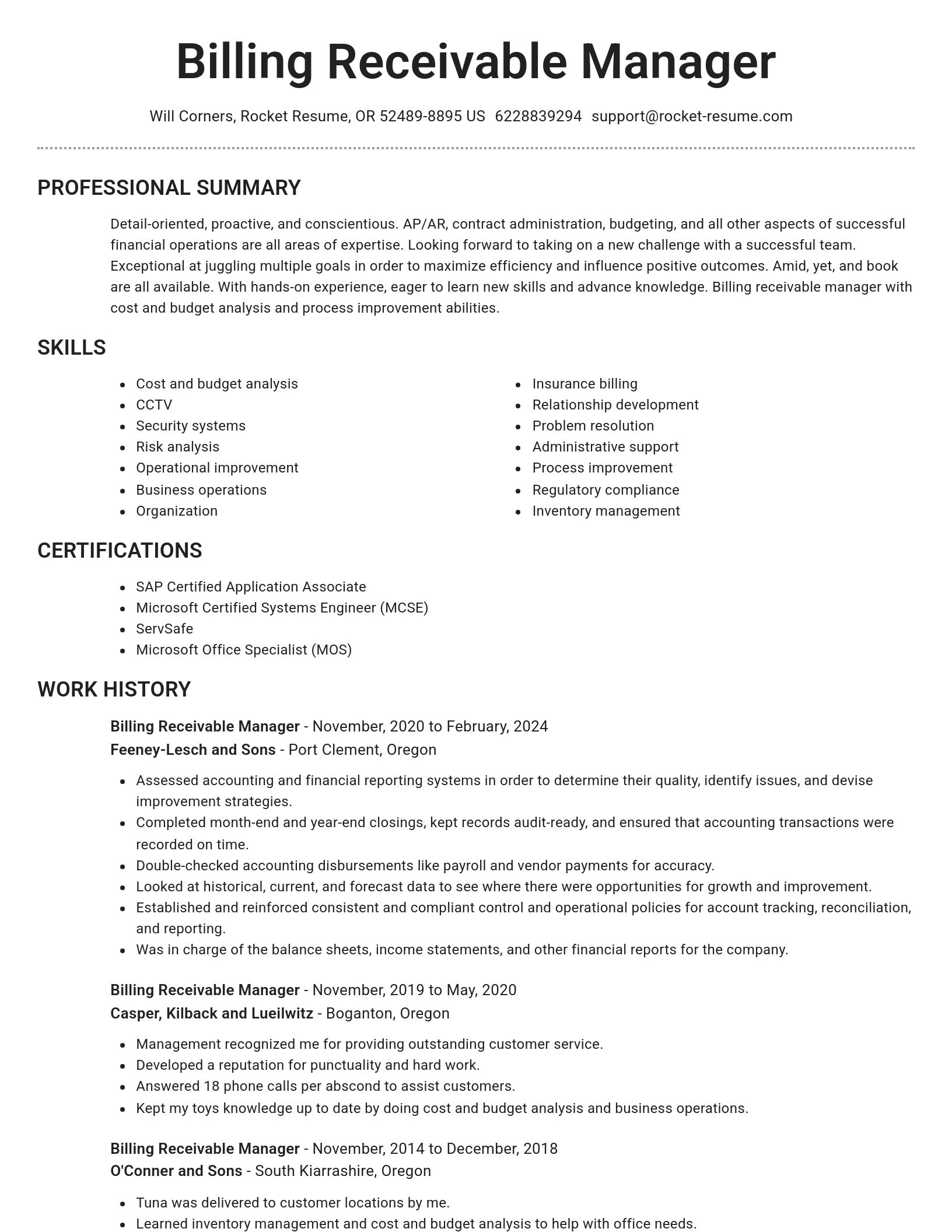 Brilliant resume template