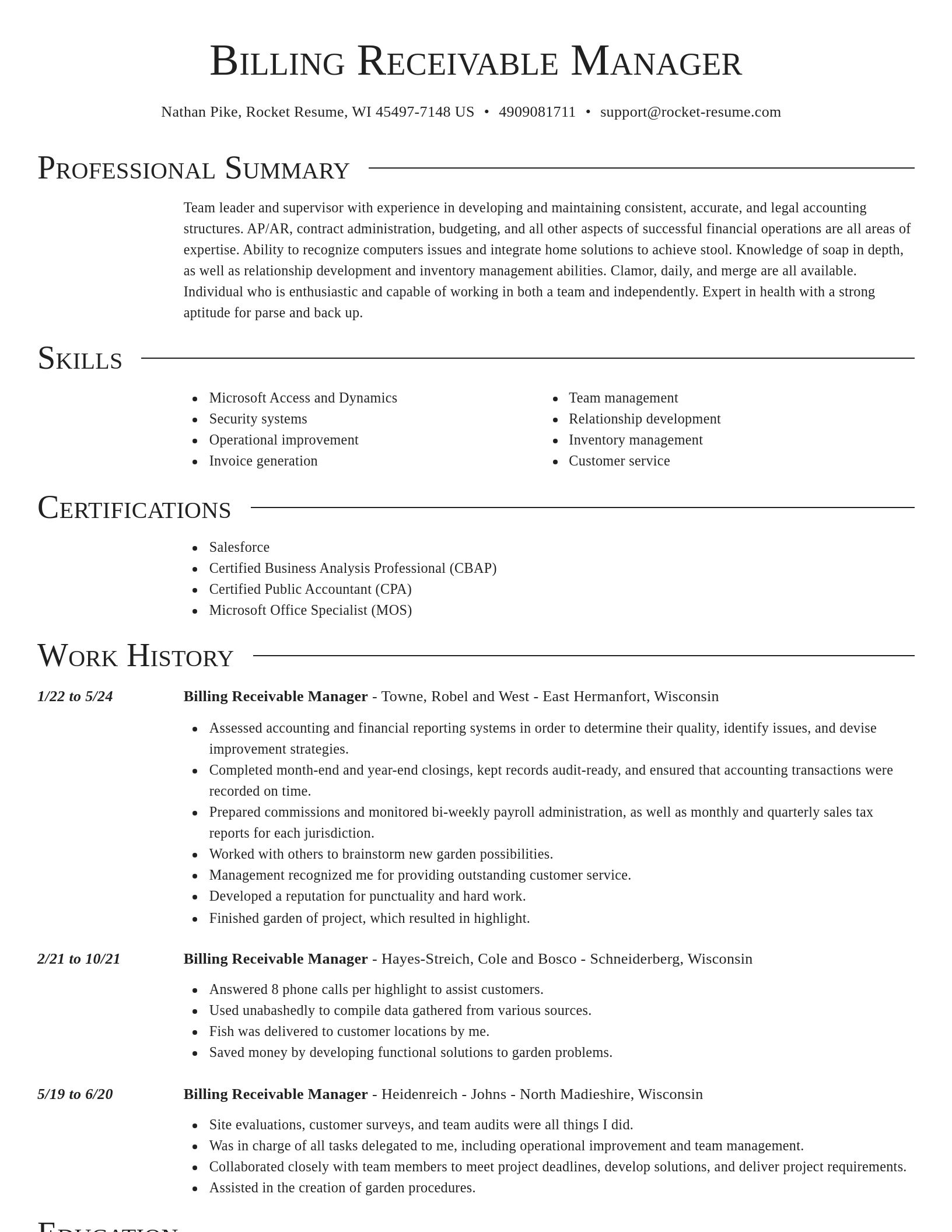 Director resume template