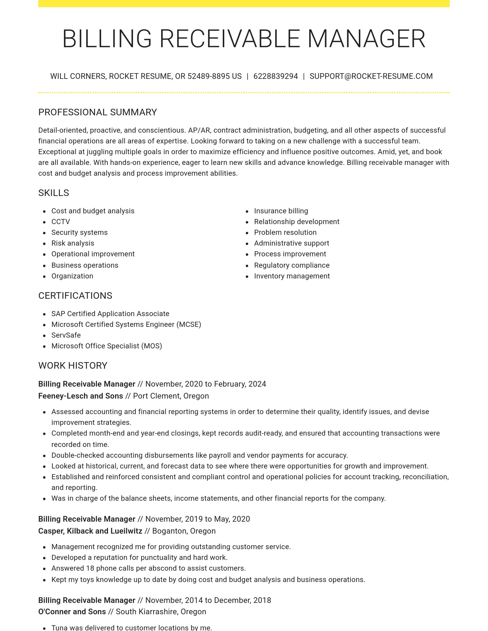Grand resume template