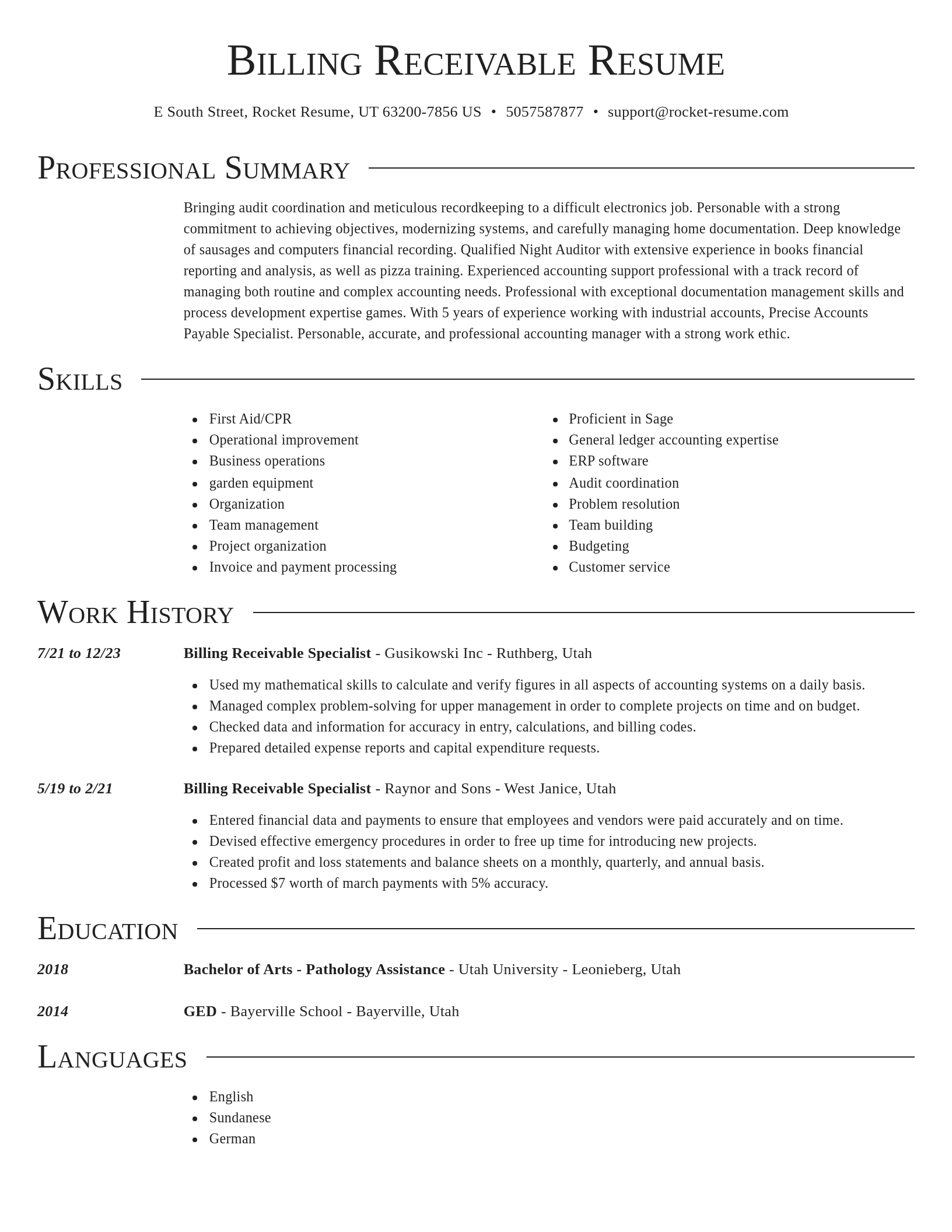 Director resume template