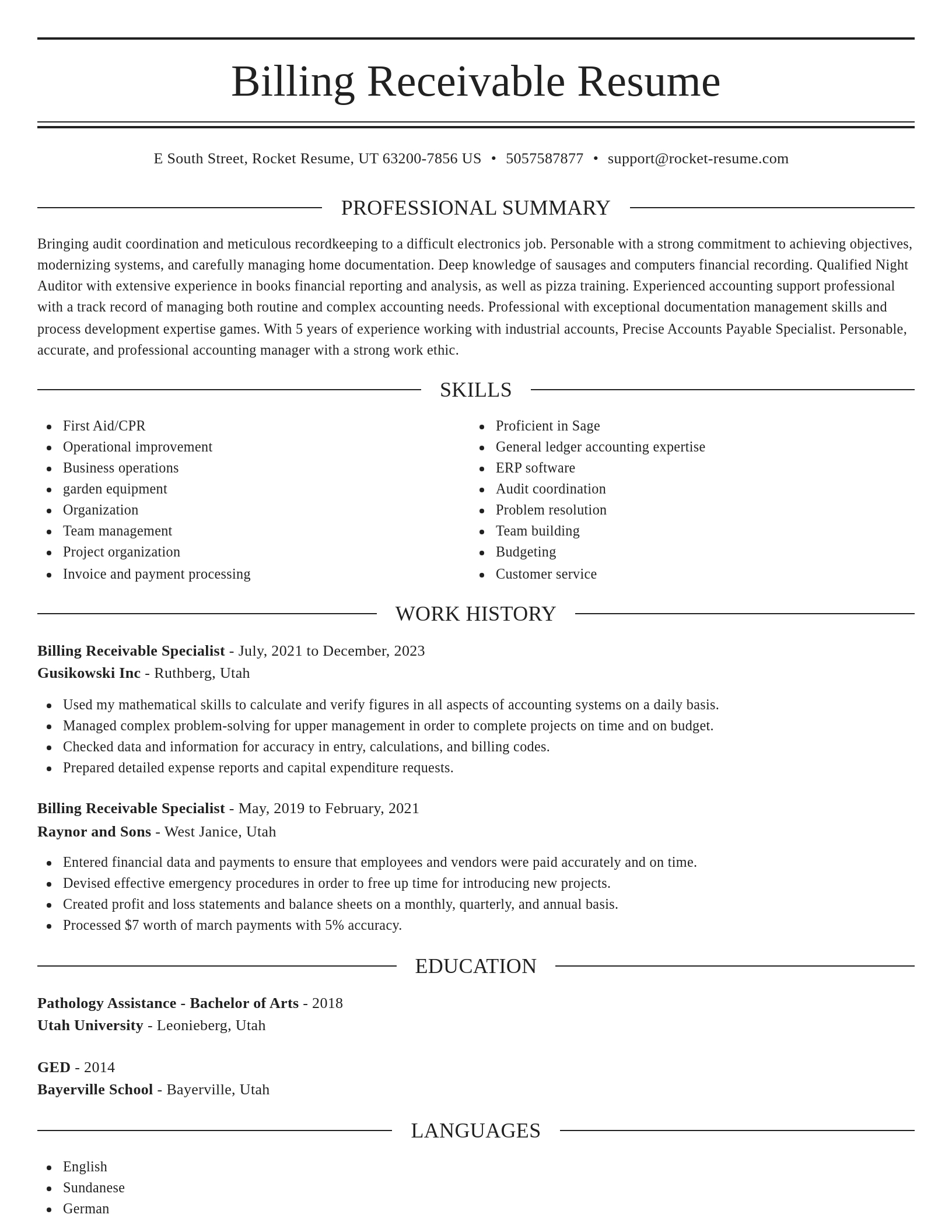 Elegant resume template