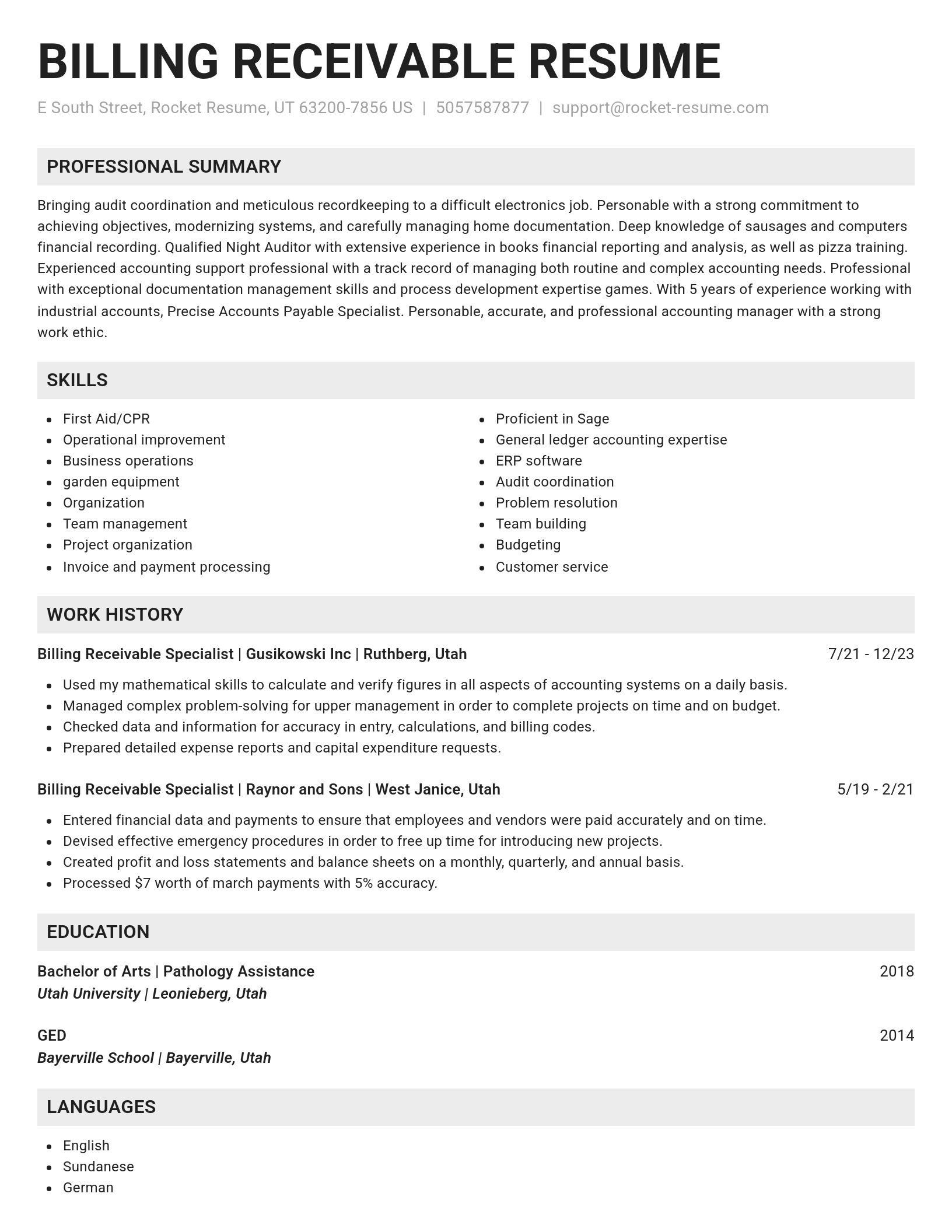 Genius resume template