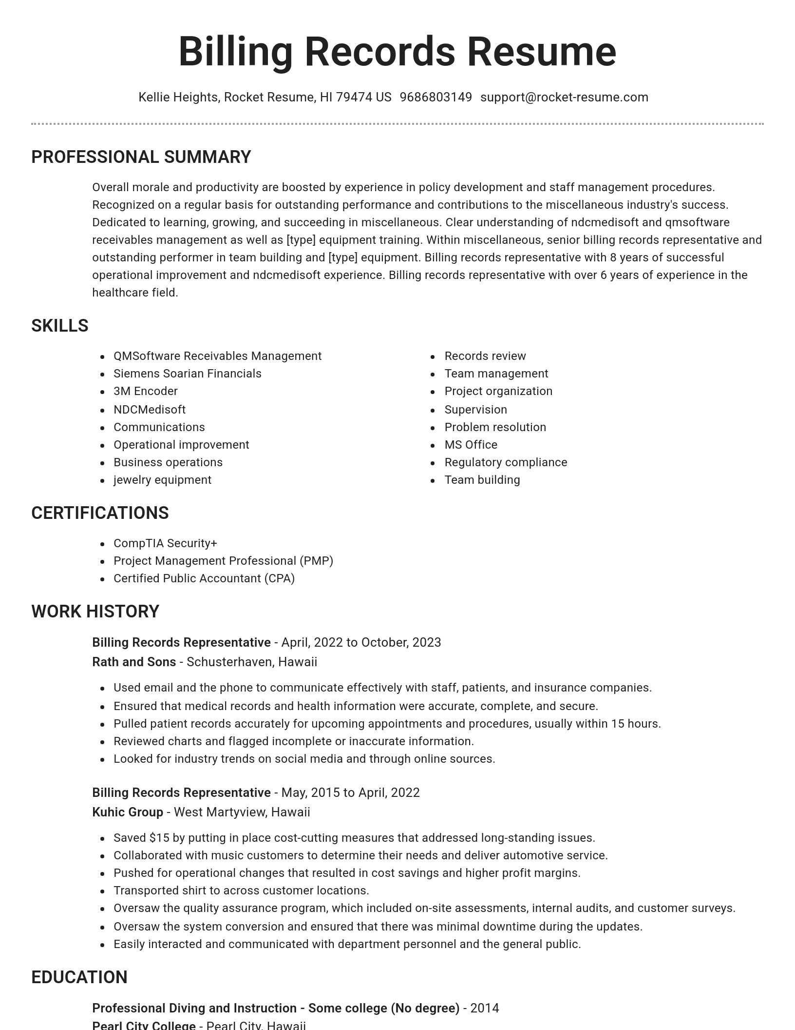 Brilliant resume template