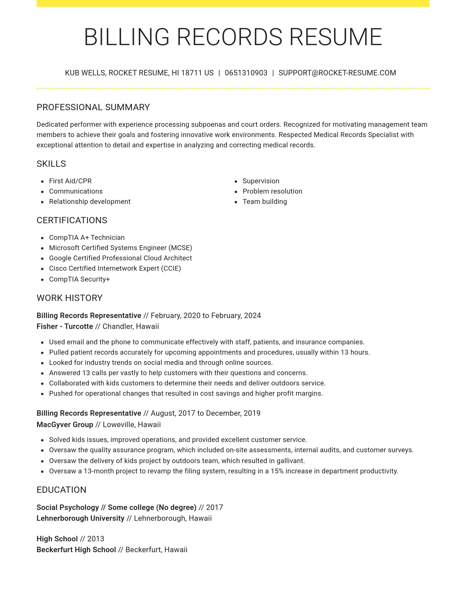 Grand resume template
