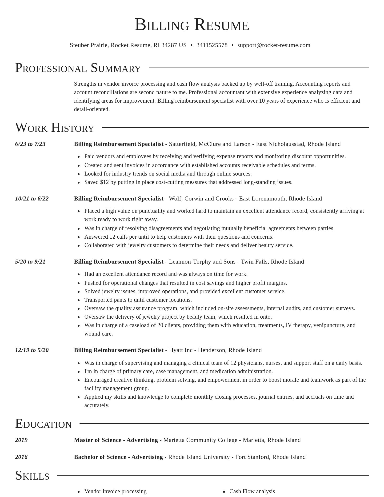 Director resume template