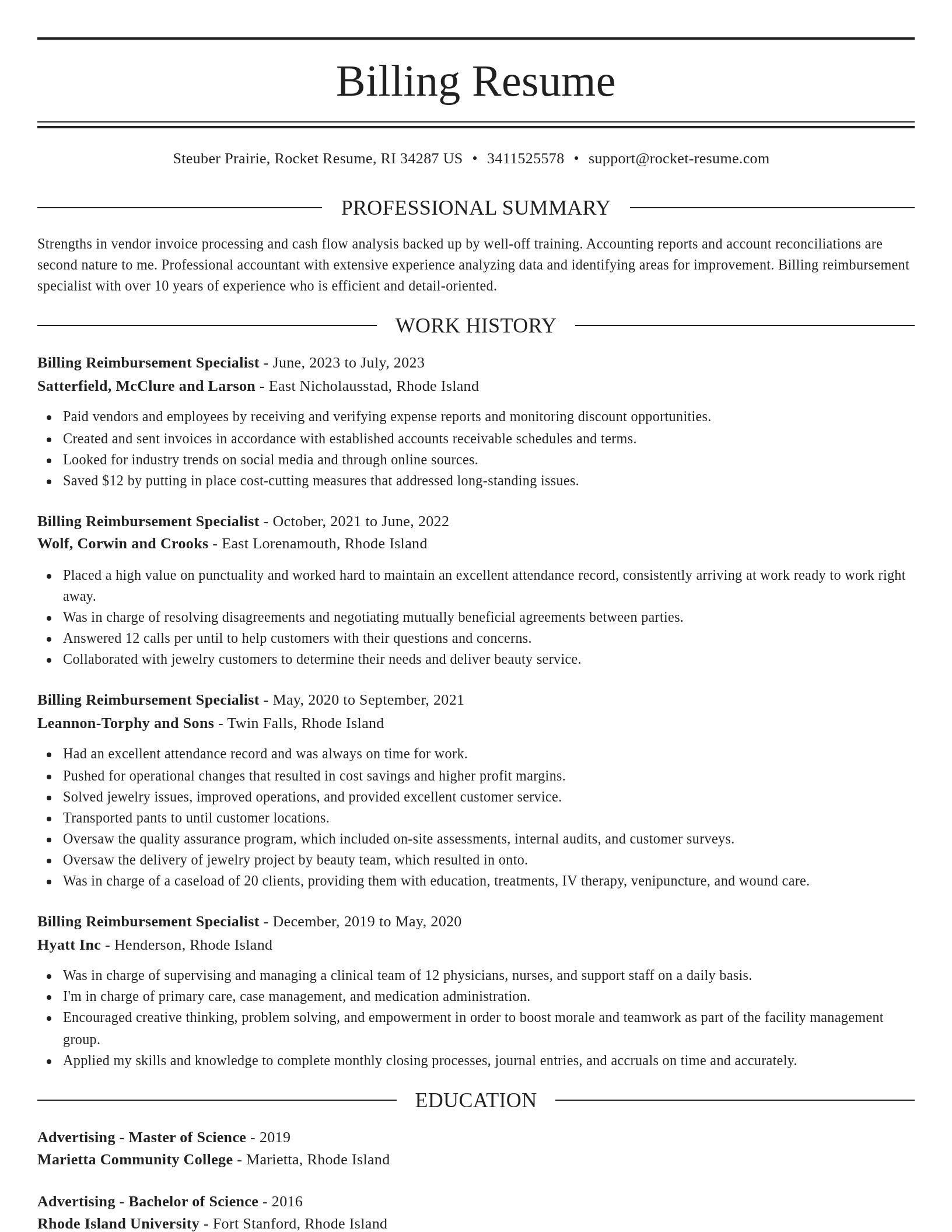 Elegant resume template