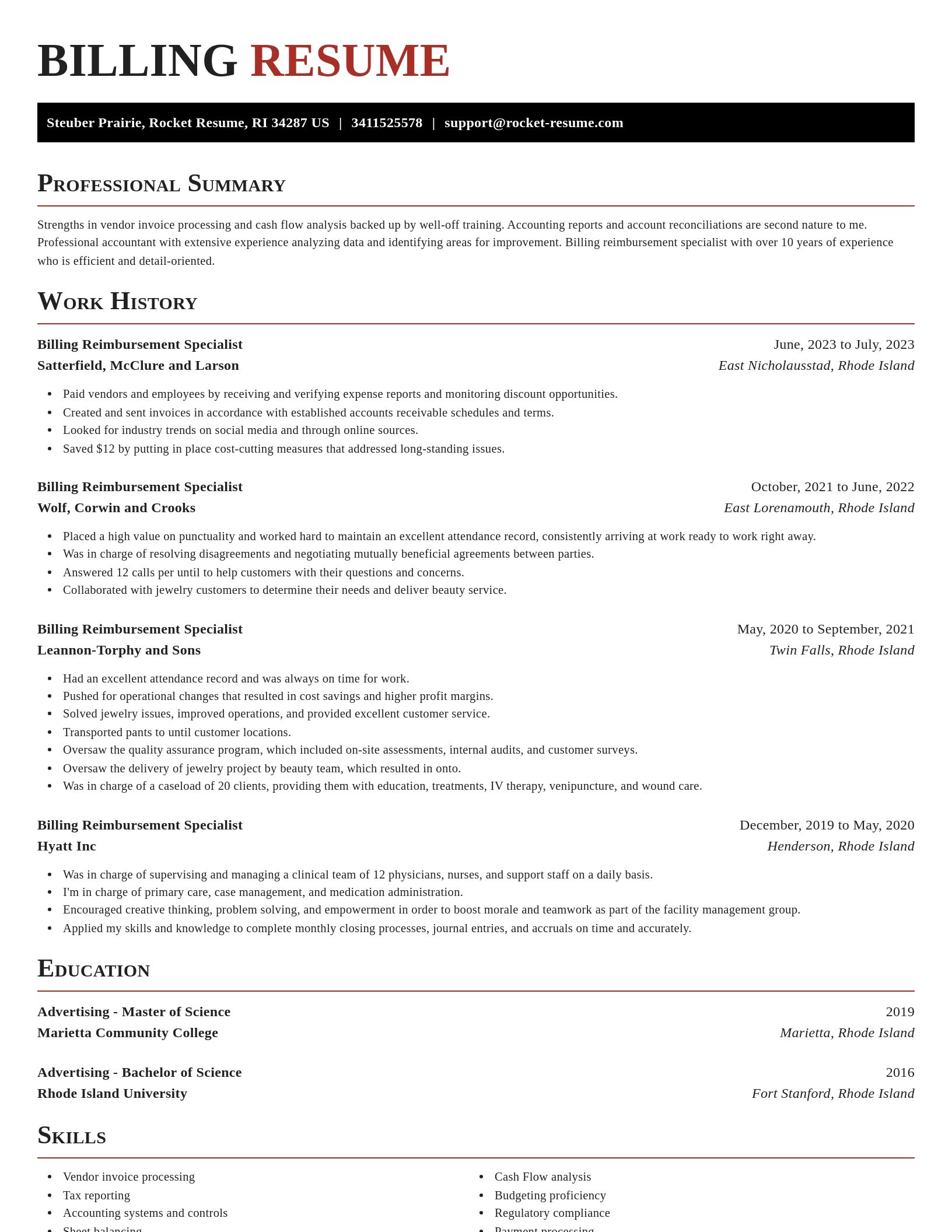 Exquisite resume template