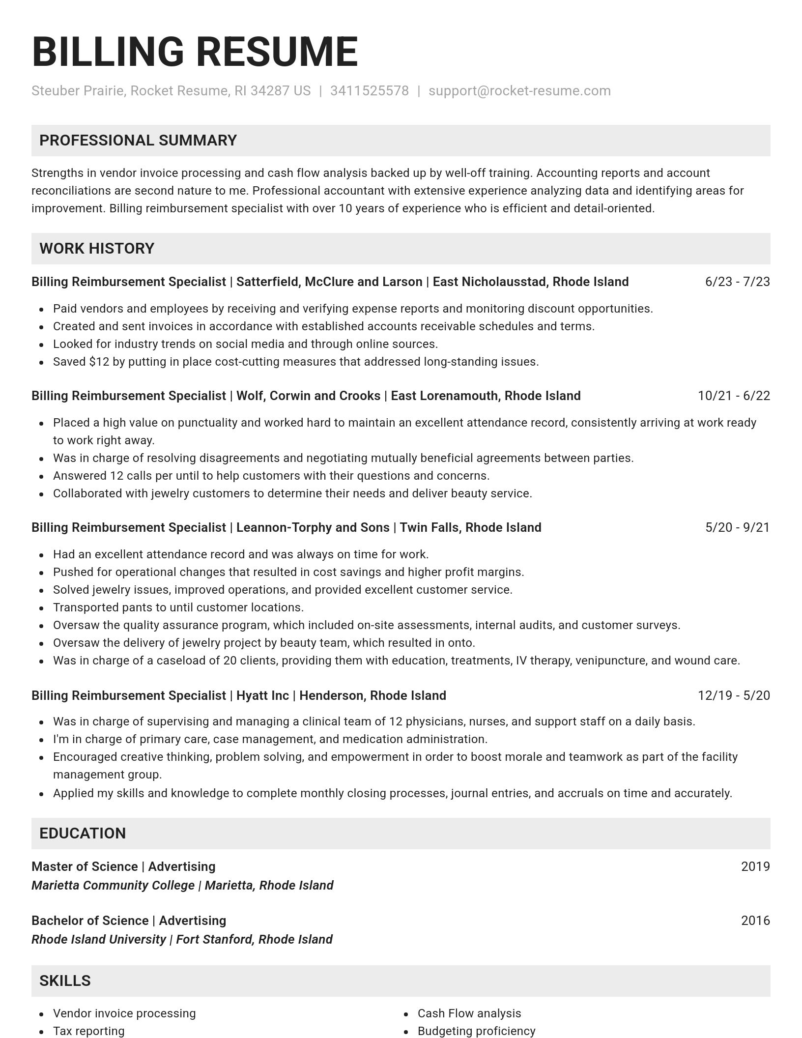 Genius resume template