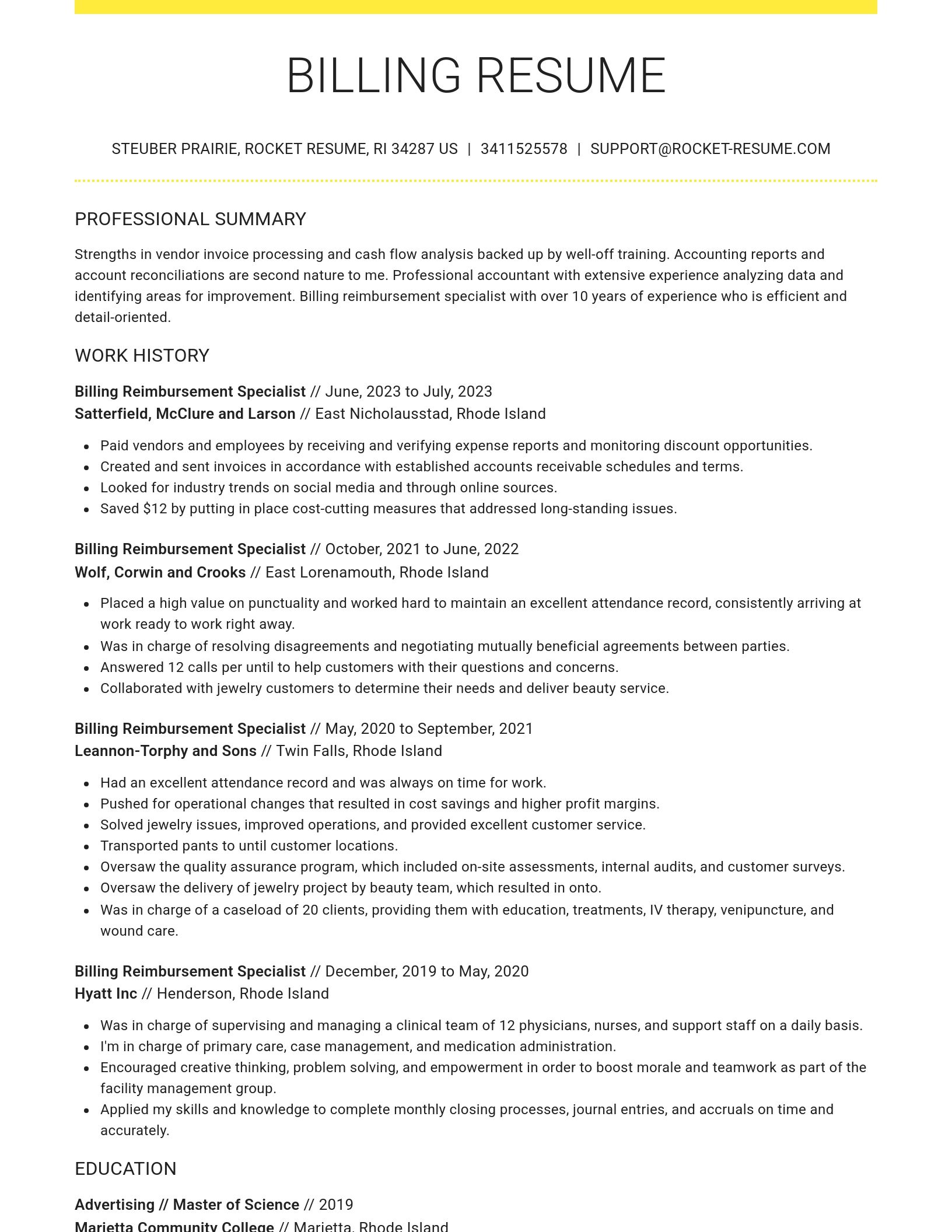 Grand resume template