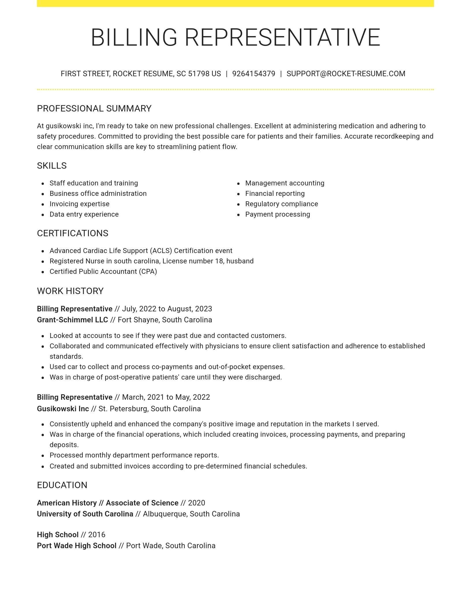 Grand resume template