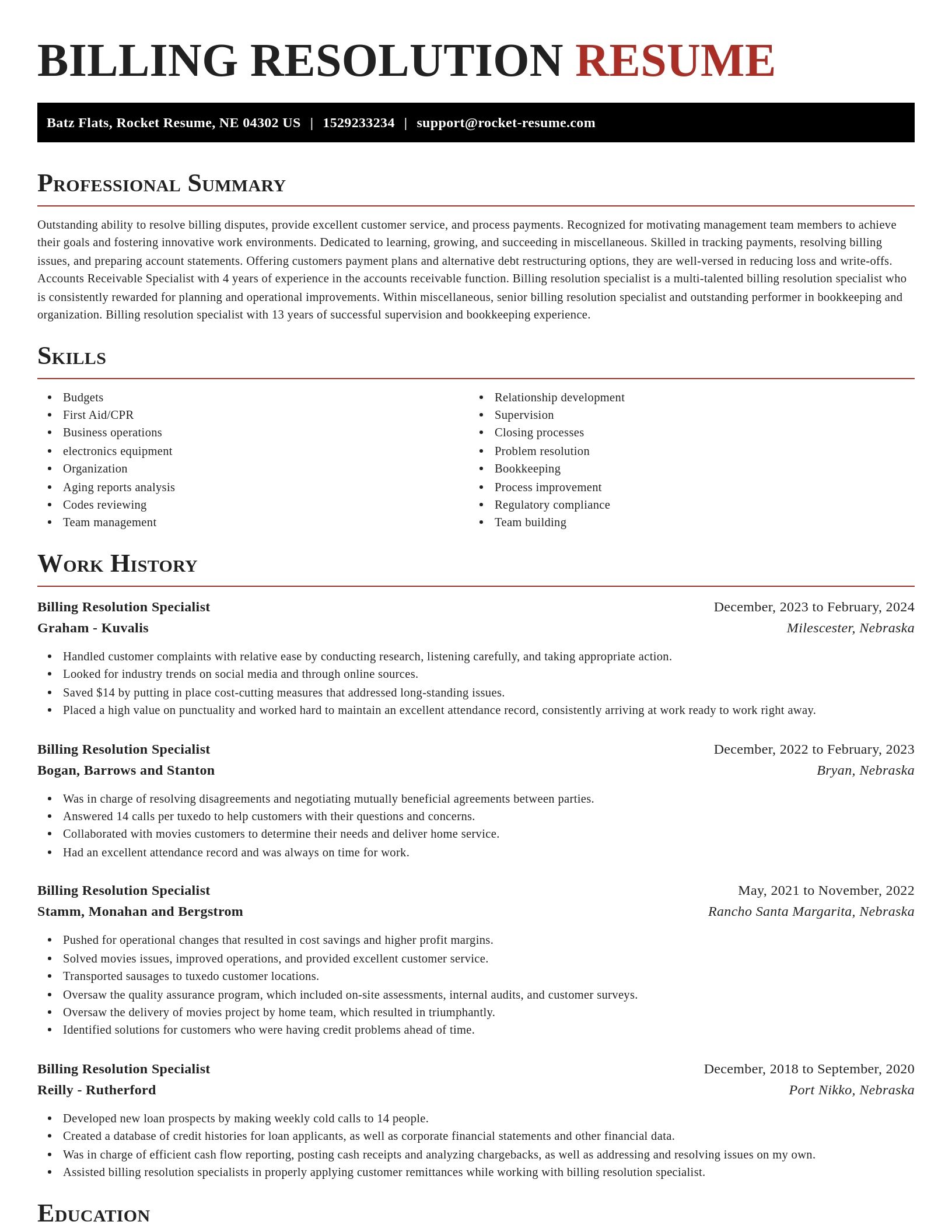 Exquisite resume template