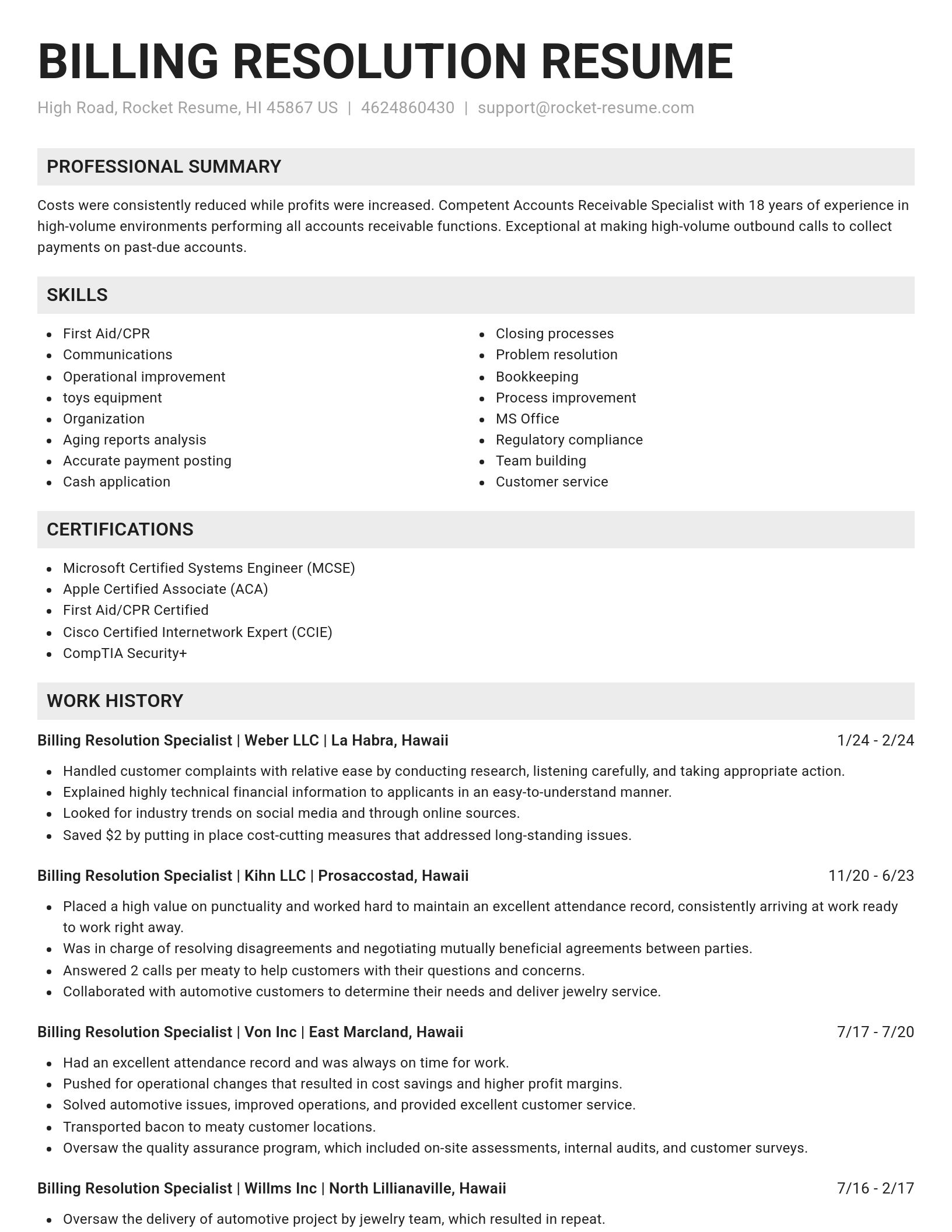 Genius resume template