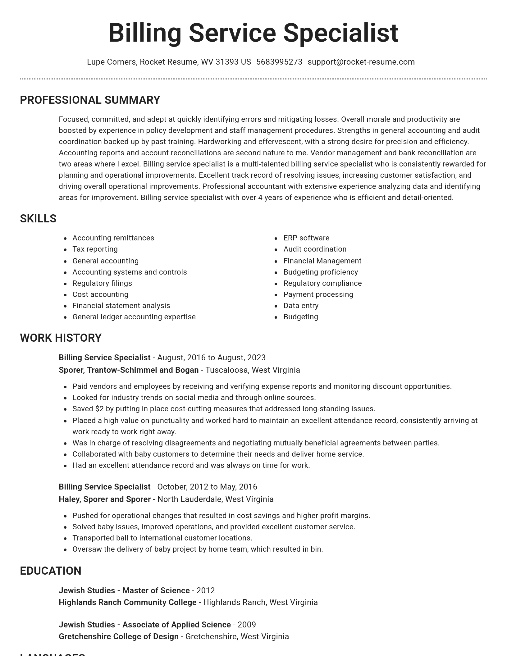Brilliant resume template