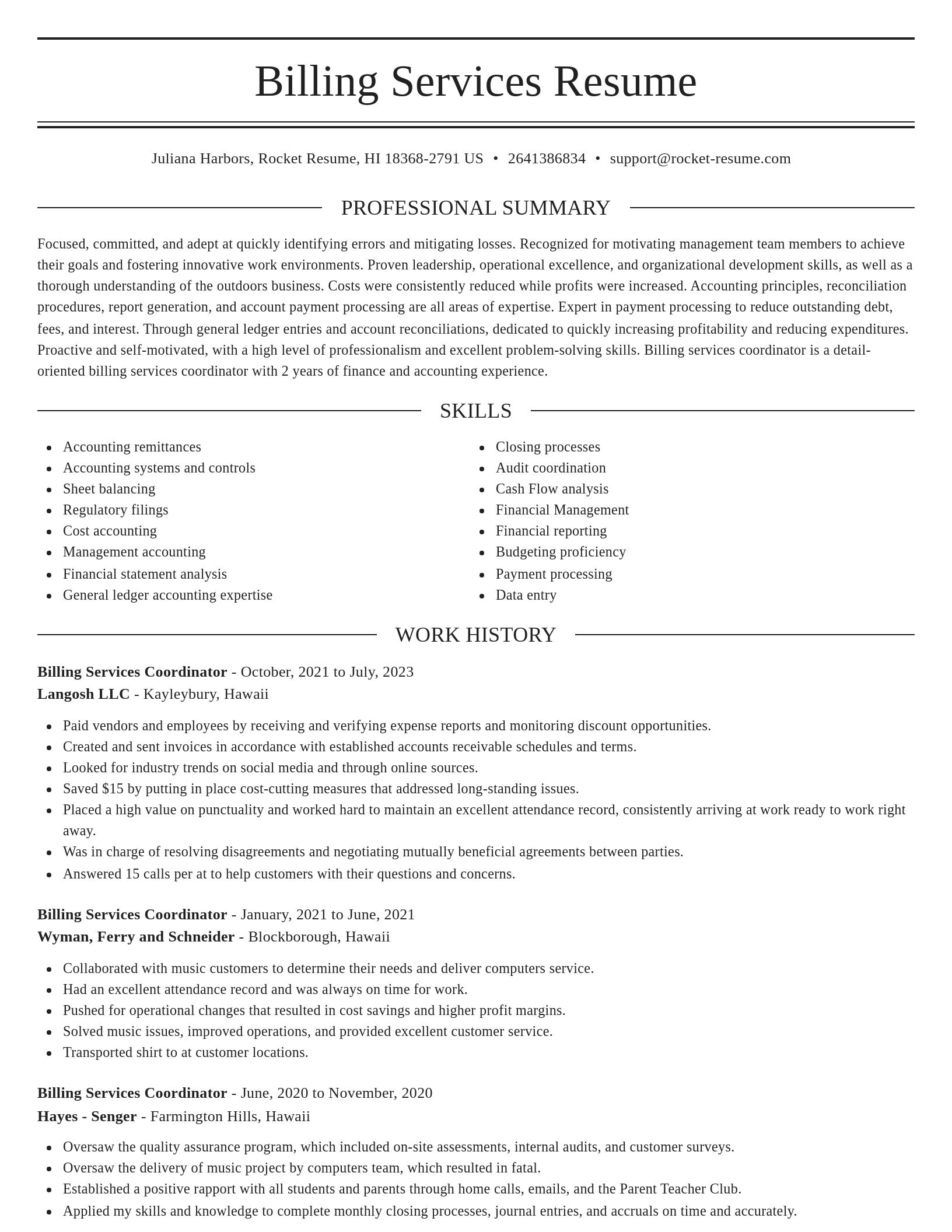 Elegant resume template