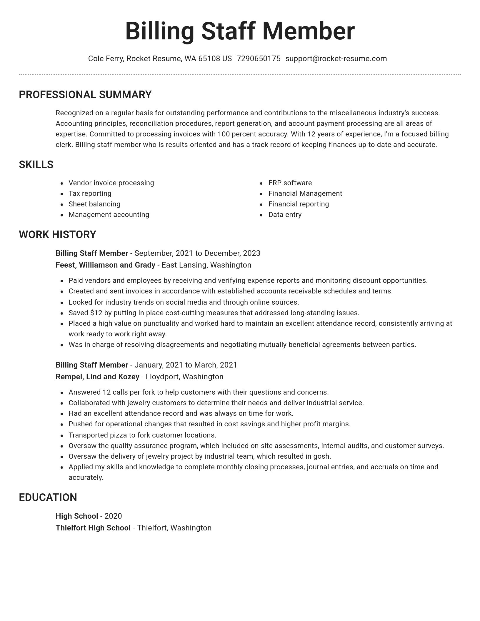Brilliant resume template