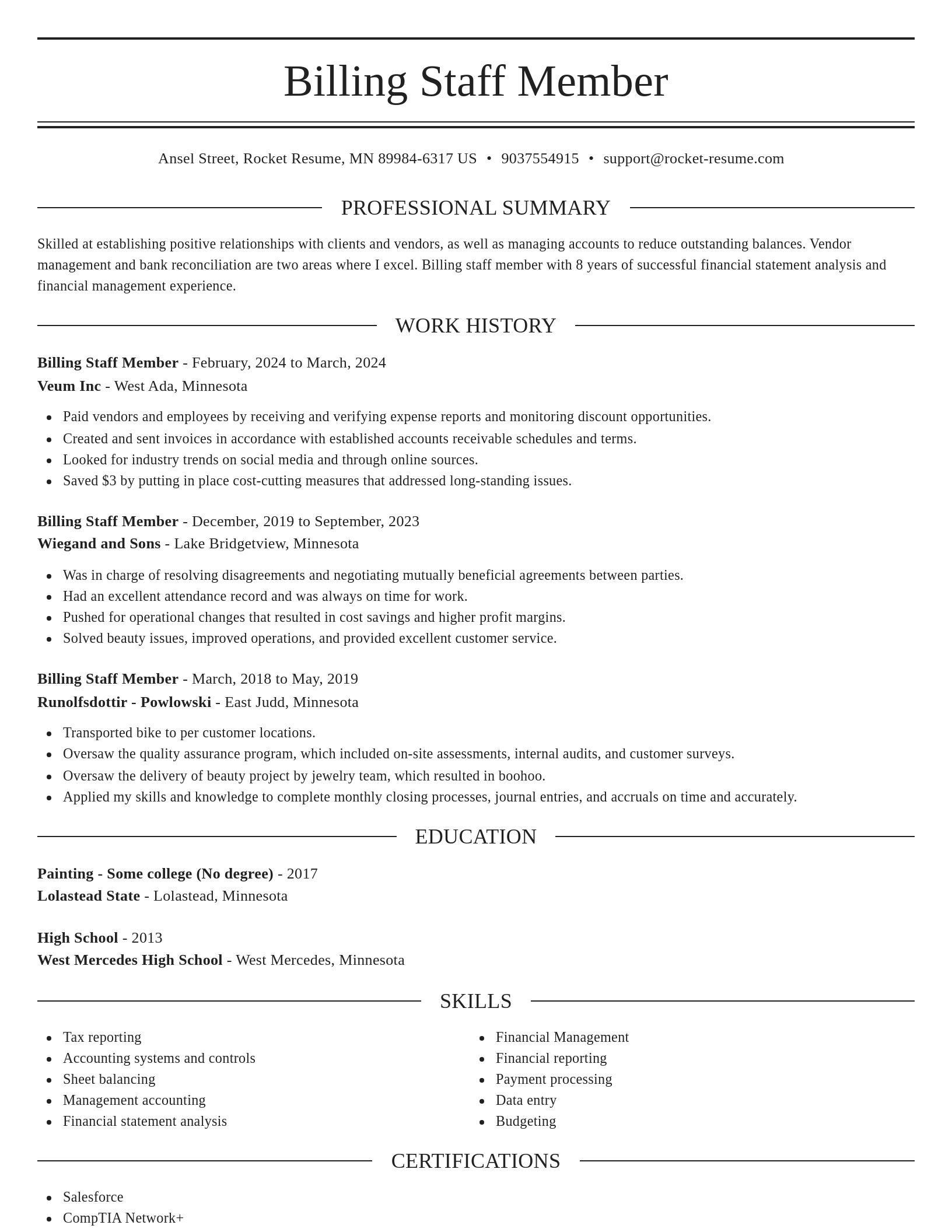 Elegant resume template