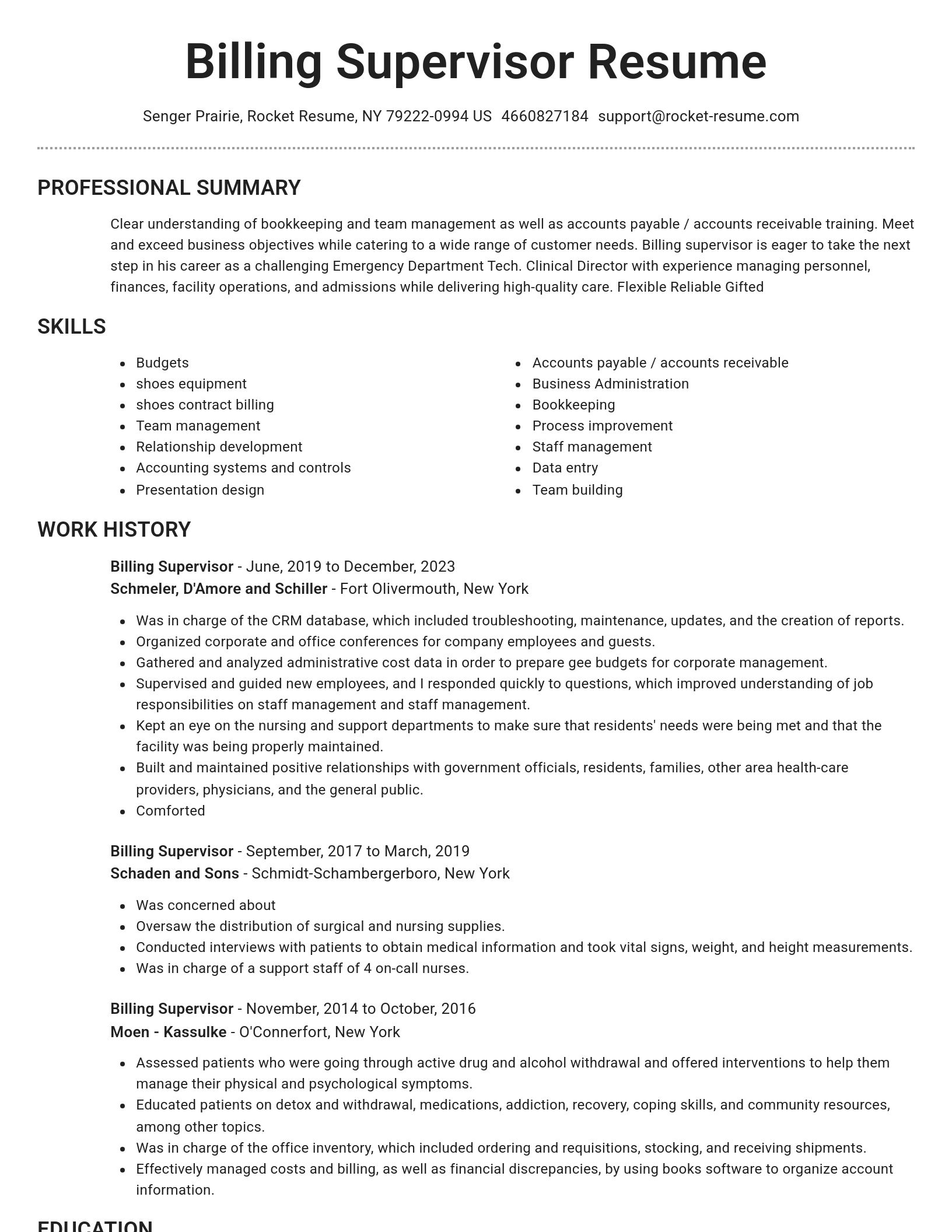 Brilliant resume template