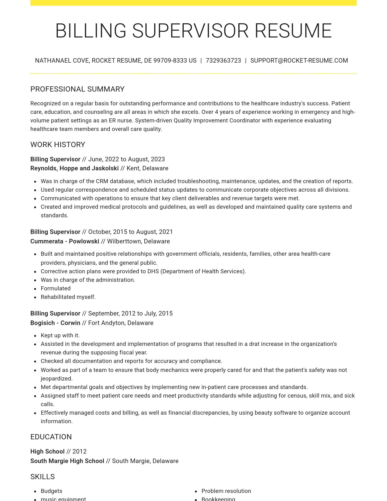 Grand resume template