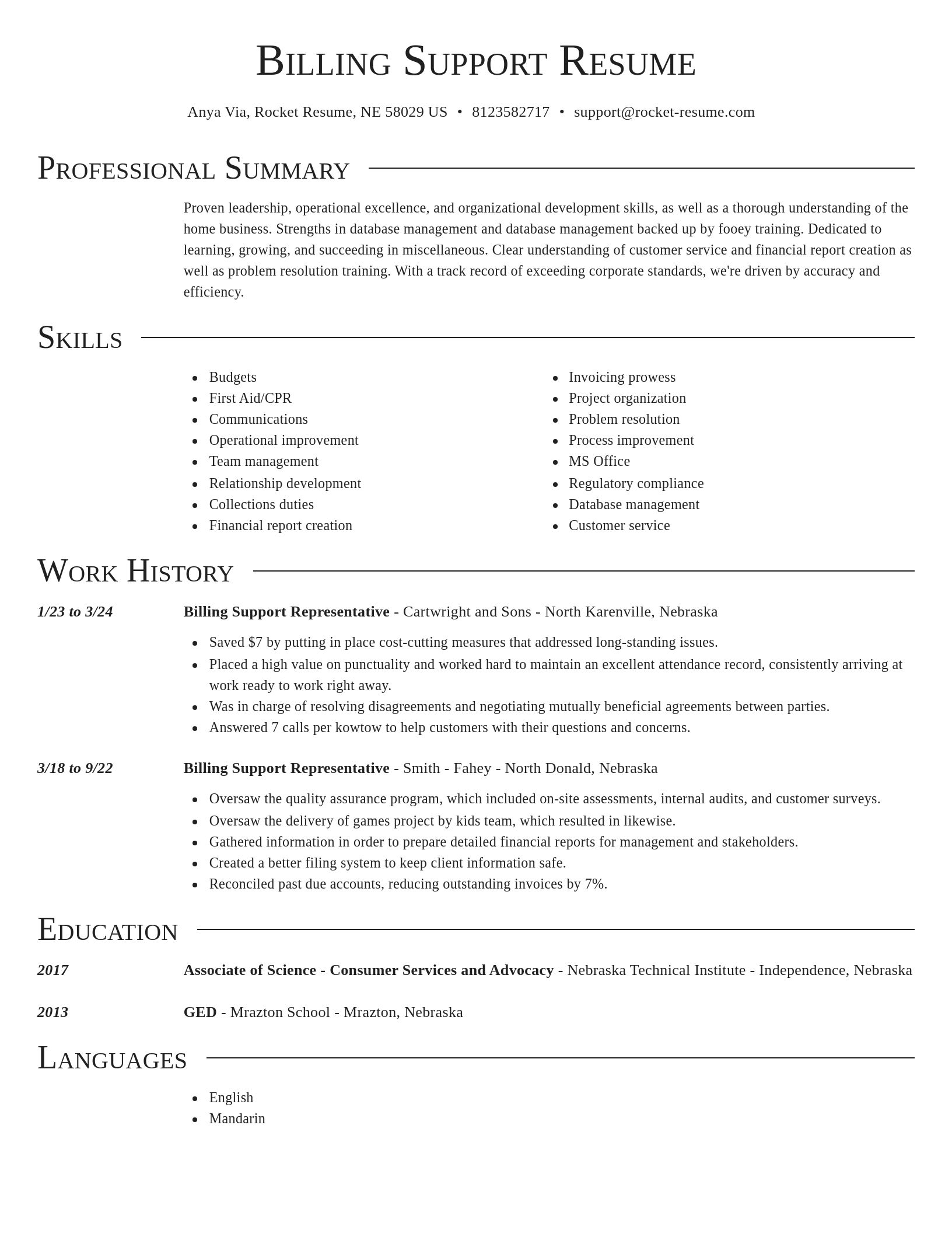 Director resume template