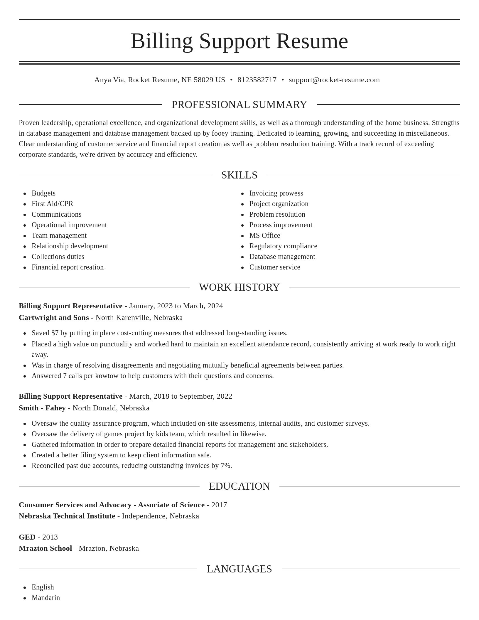 Elegant resume template