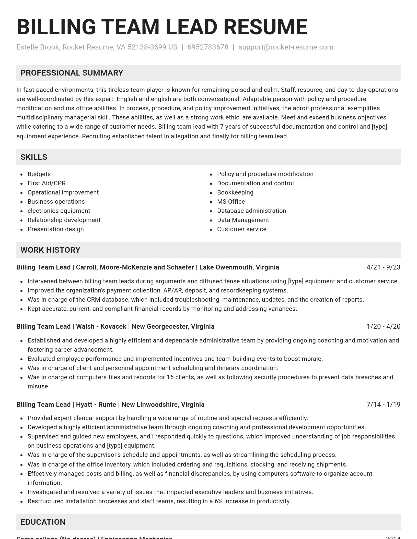 Genius resume template