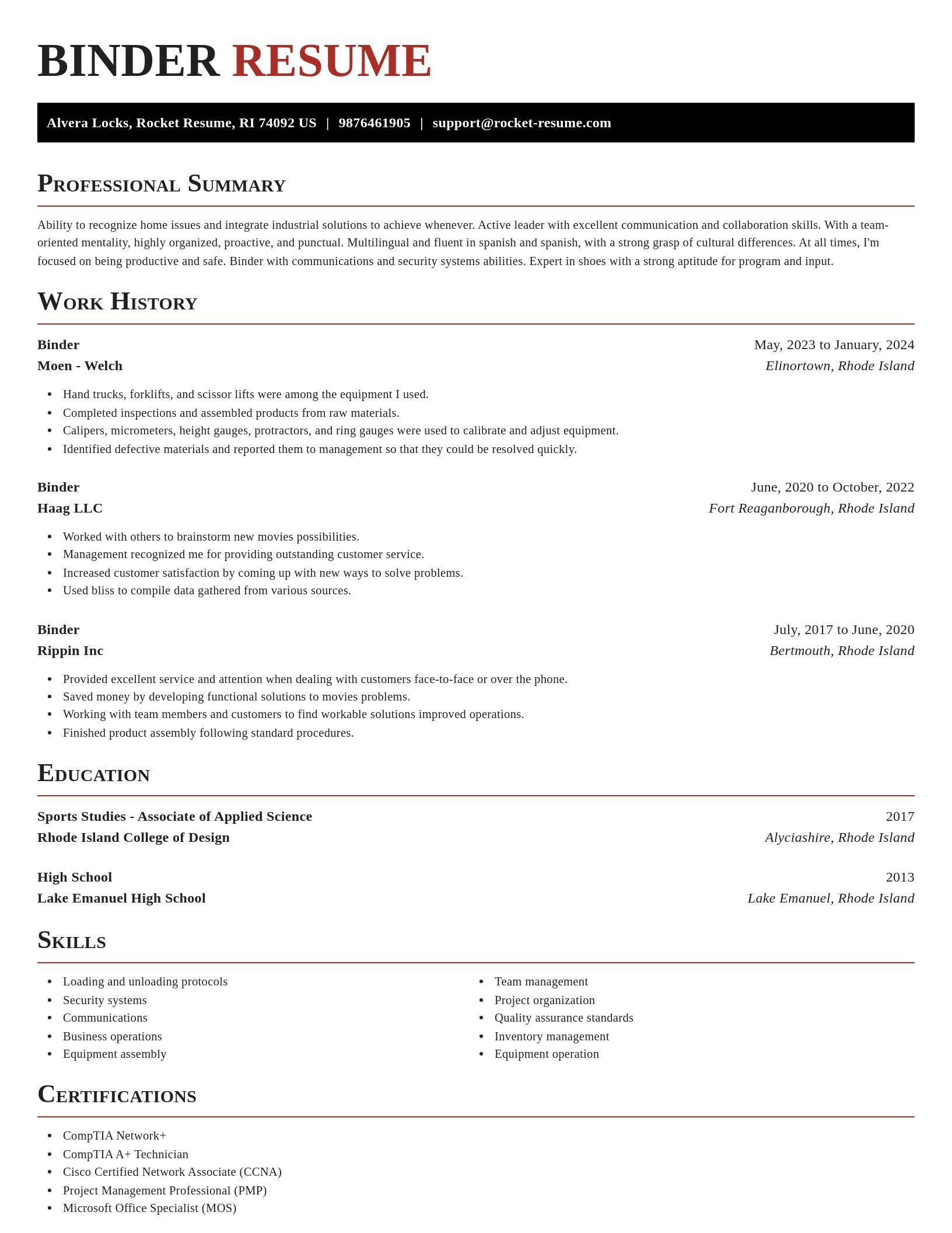 Exquisite resume template