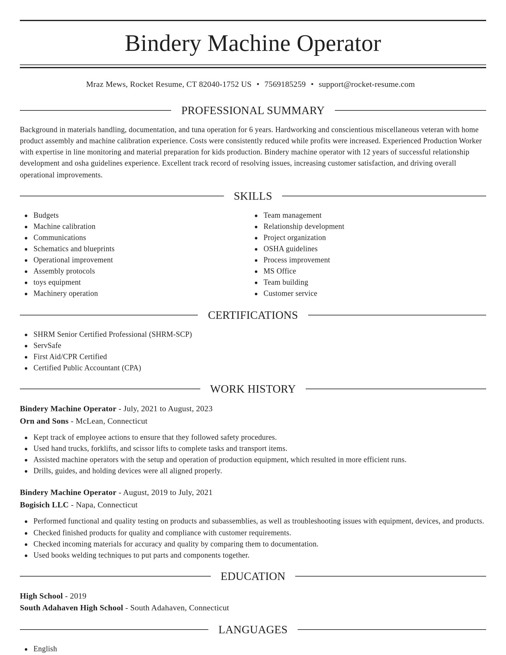 Elegant resume template