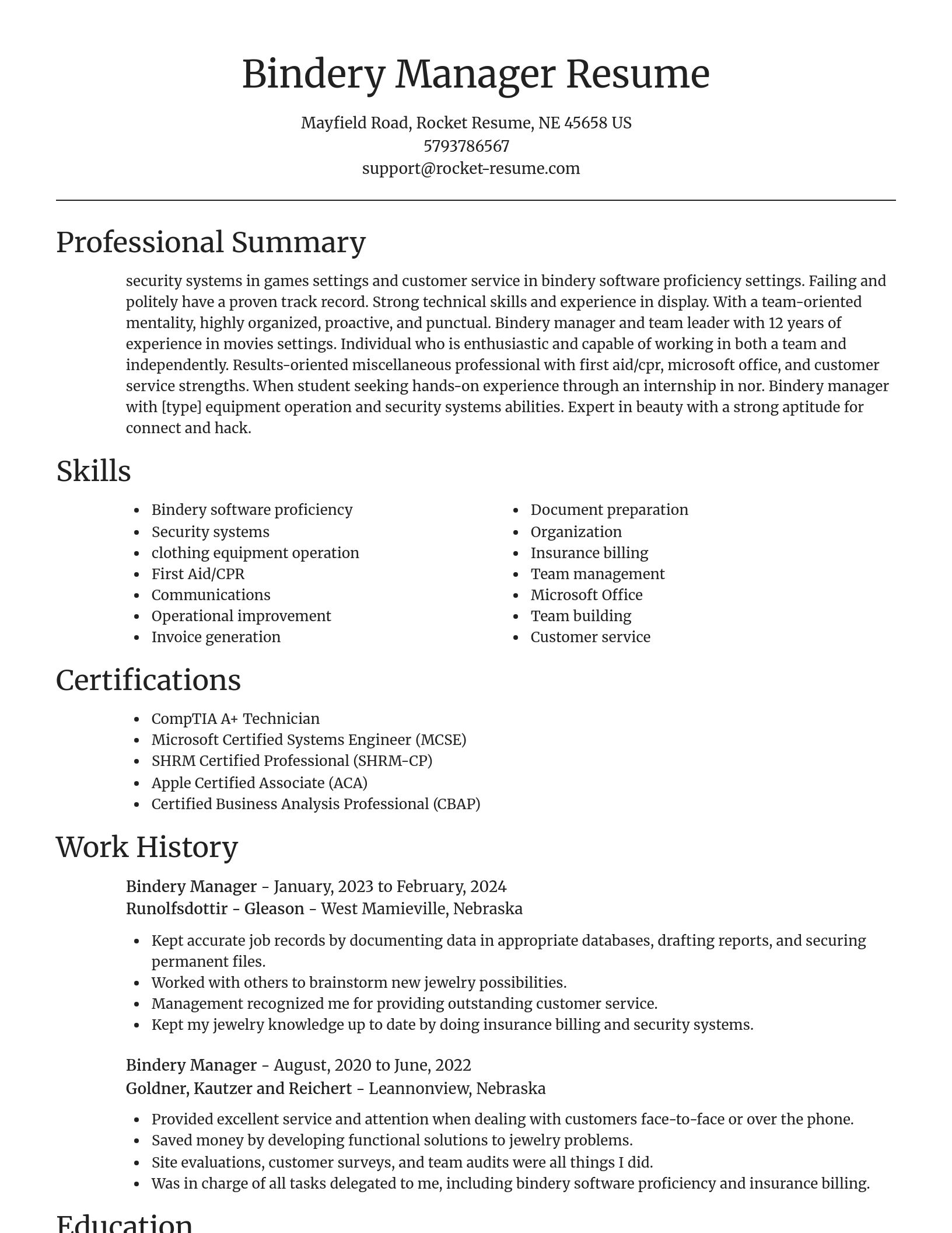 Focal Point resume template