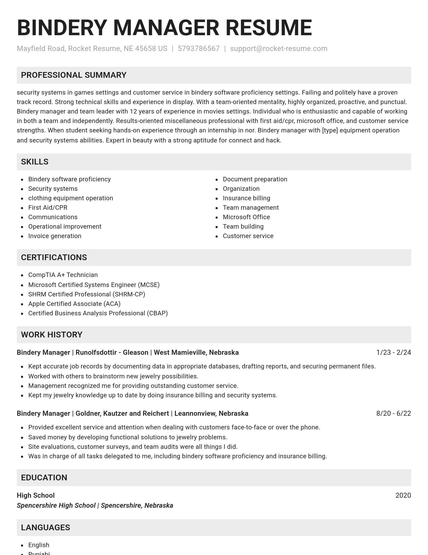 Genius resume template