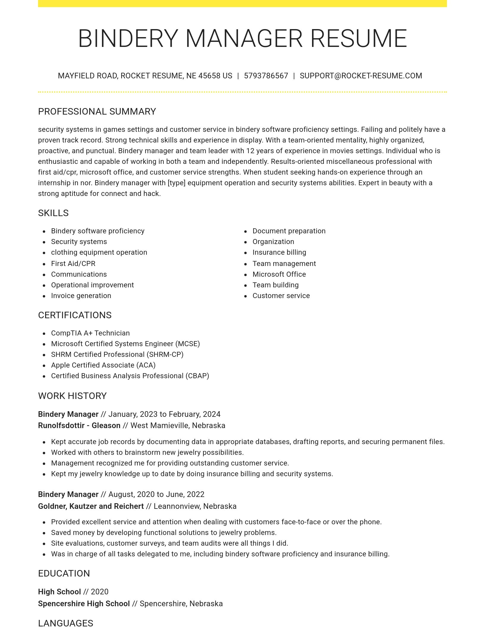 Grand resume template