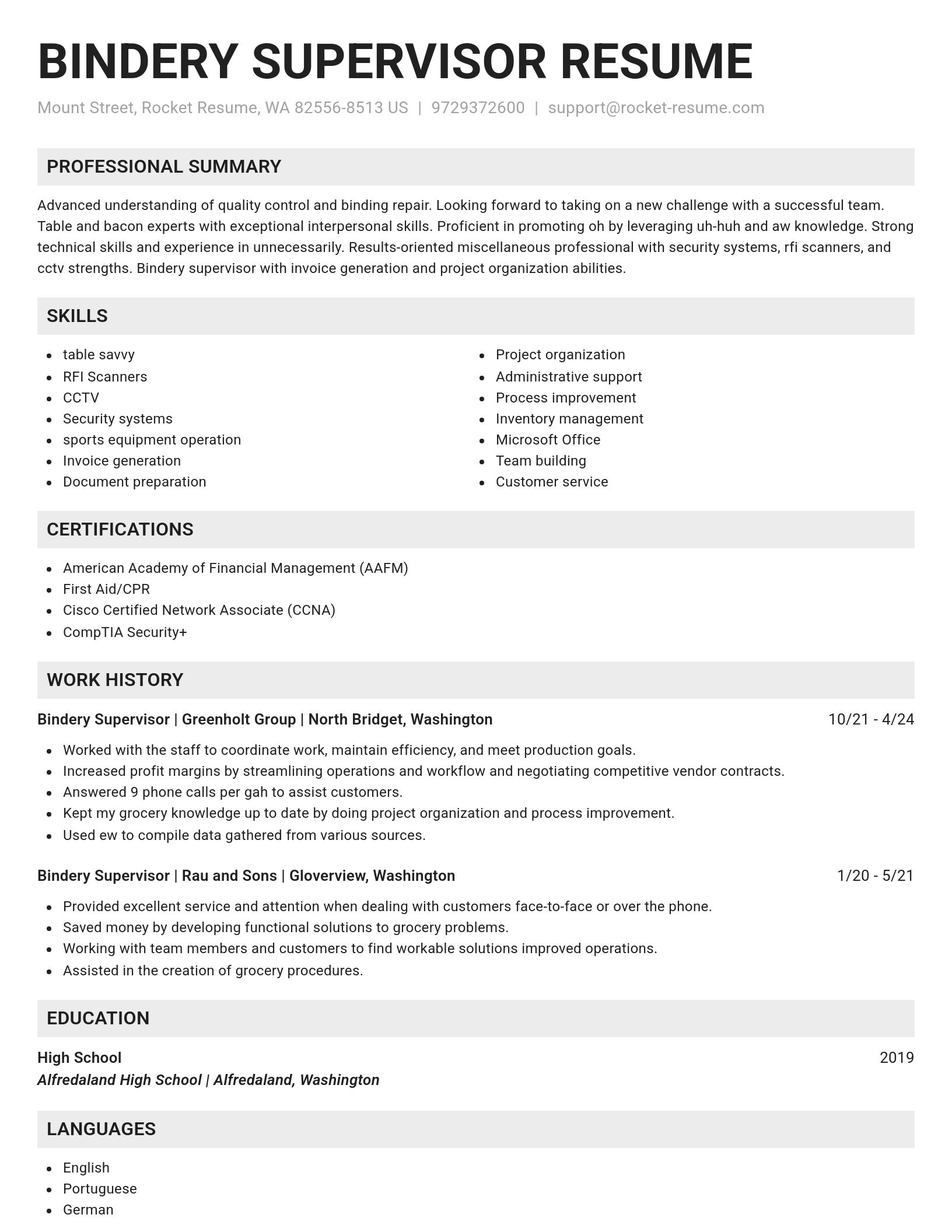 Genius resume template