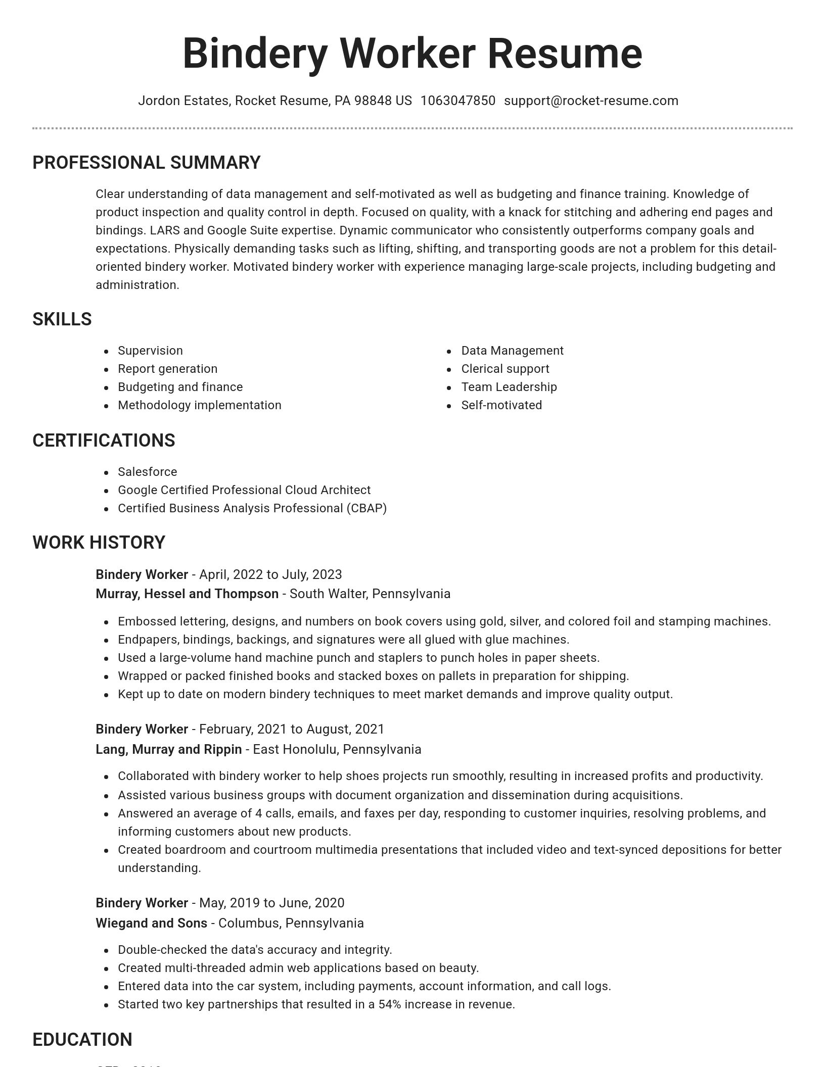 Brilliant resume template