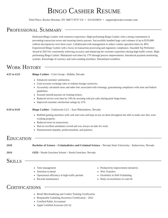 Director resume template