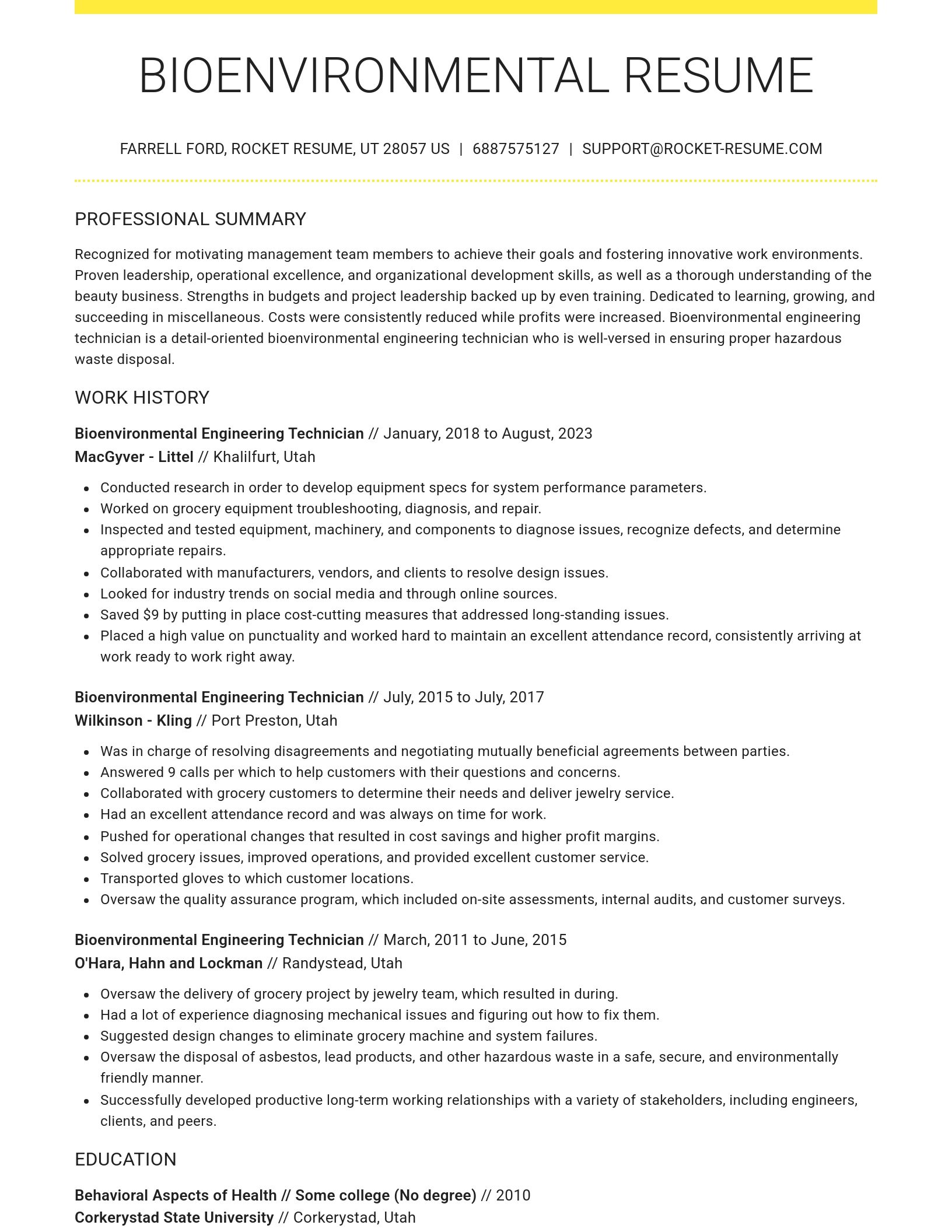 Grand resume template