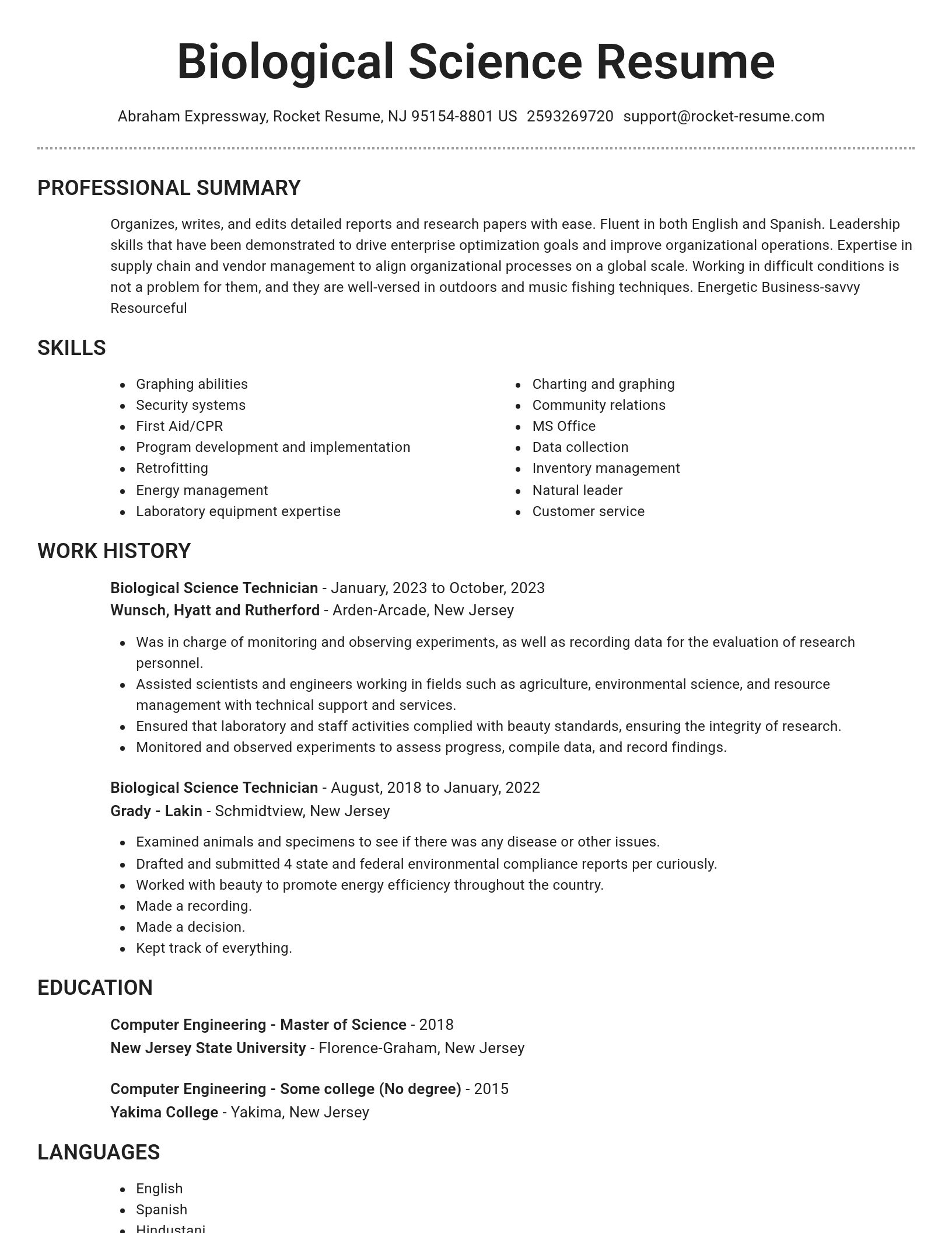 Brilliant resume template