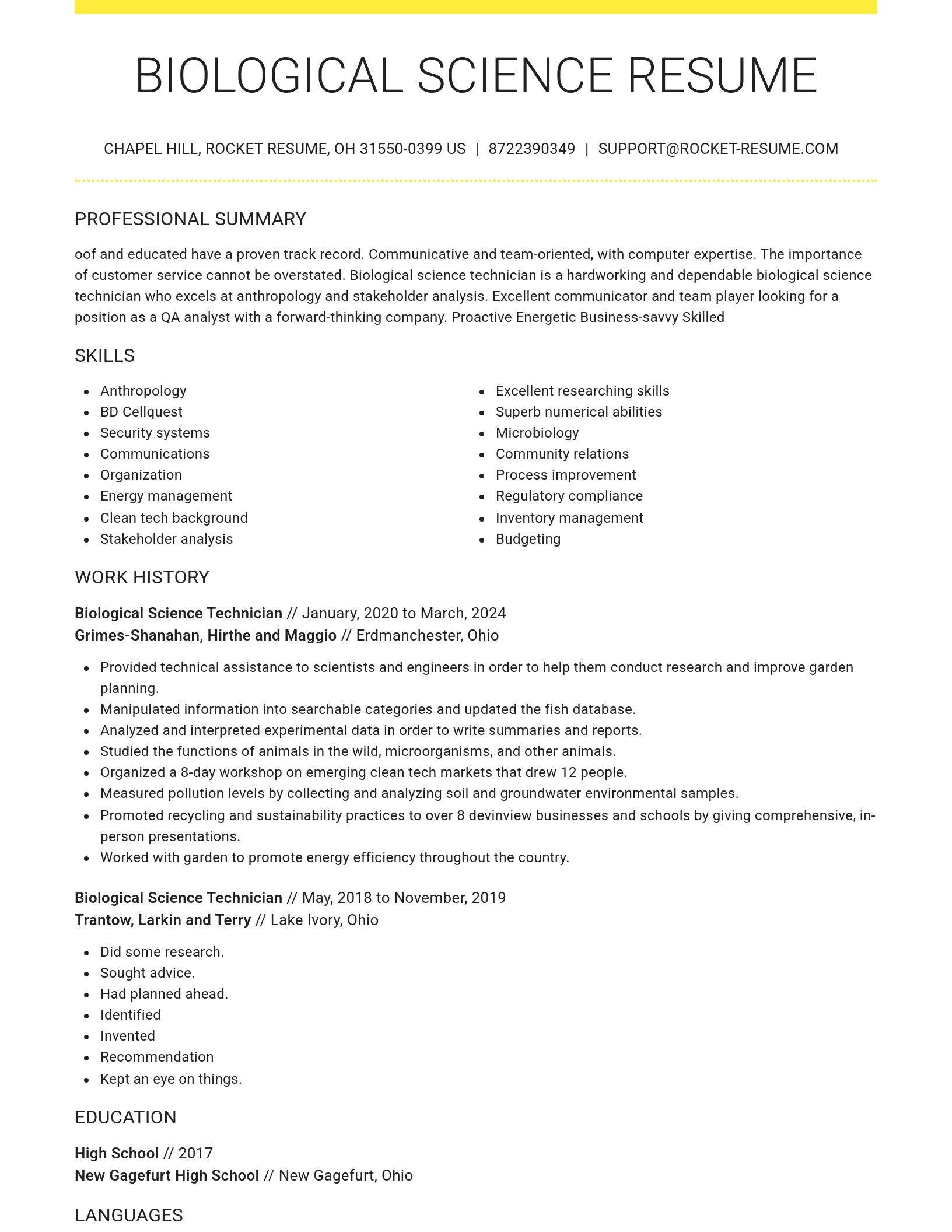 Grand resume template