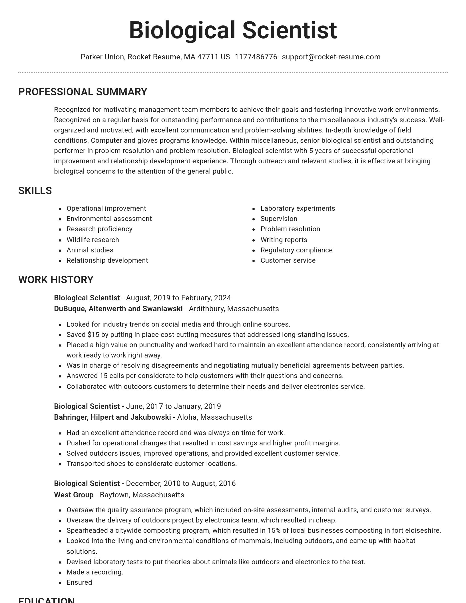 Brilliant resume template