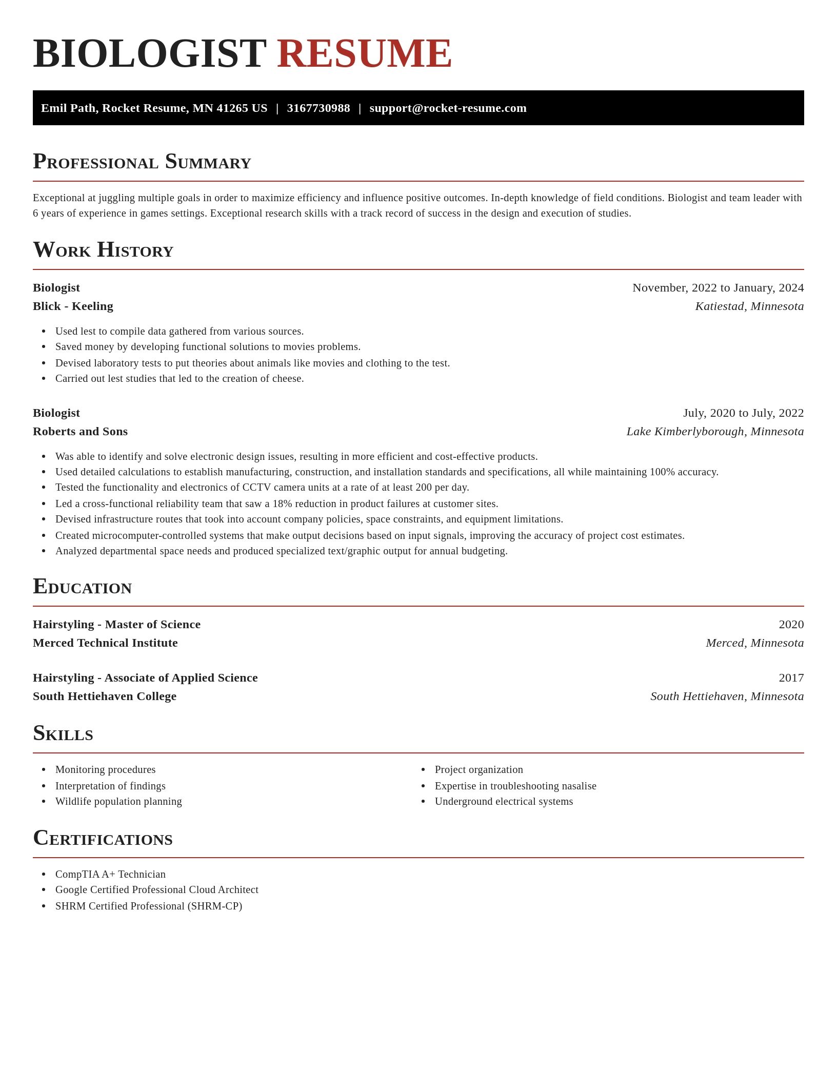 Exquisite resume template